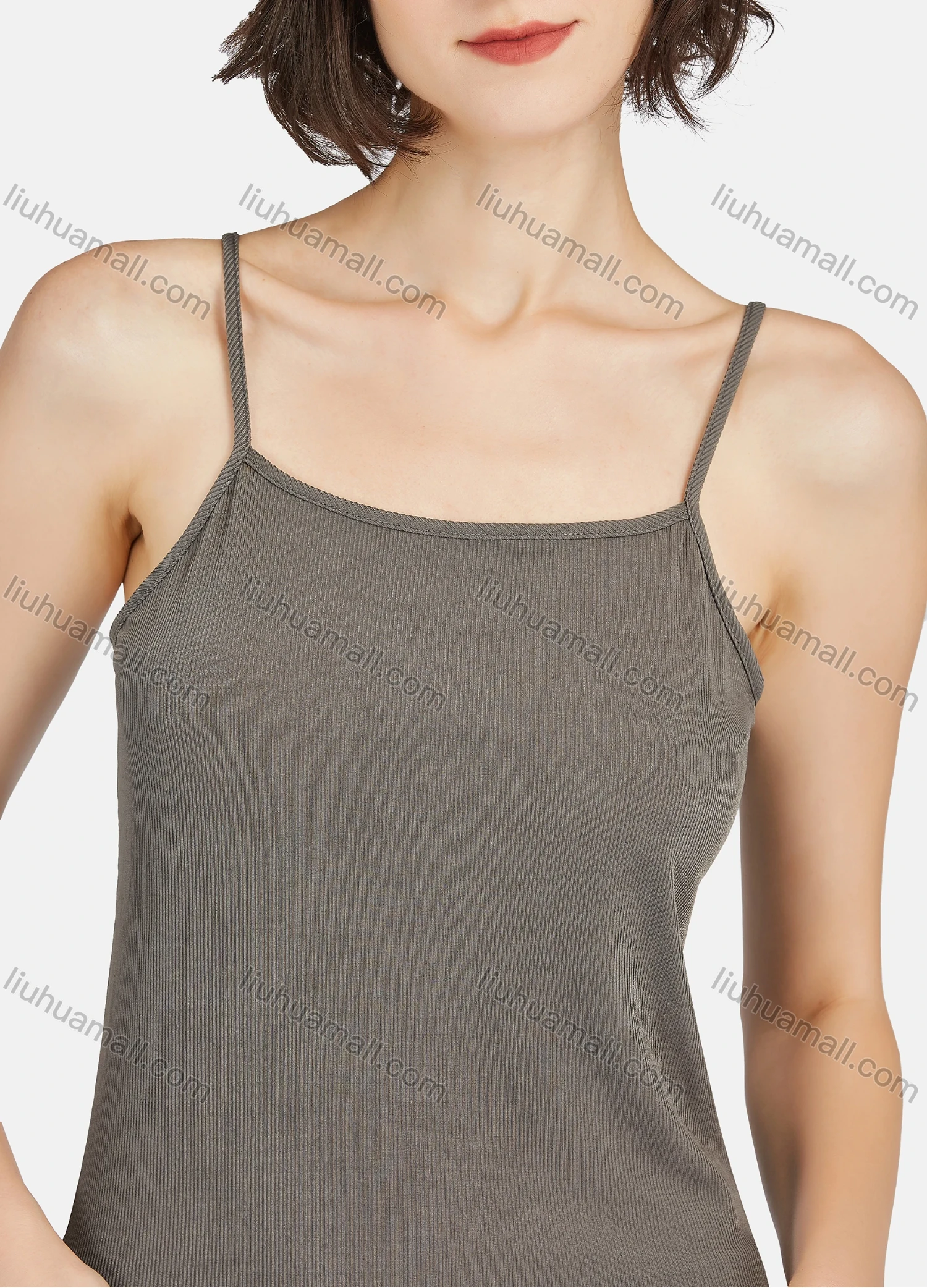 Wholesale Women's Soft Plain Spaghetti Strap Cami Top & Drawstring Shorts 2 Piece Lounge Pajamas Set A10# - Liuhuamall
