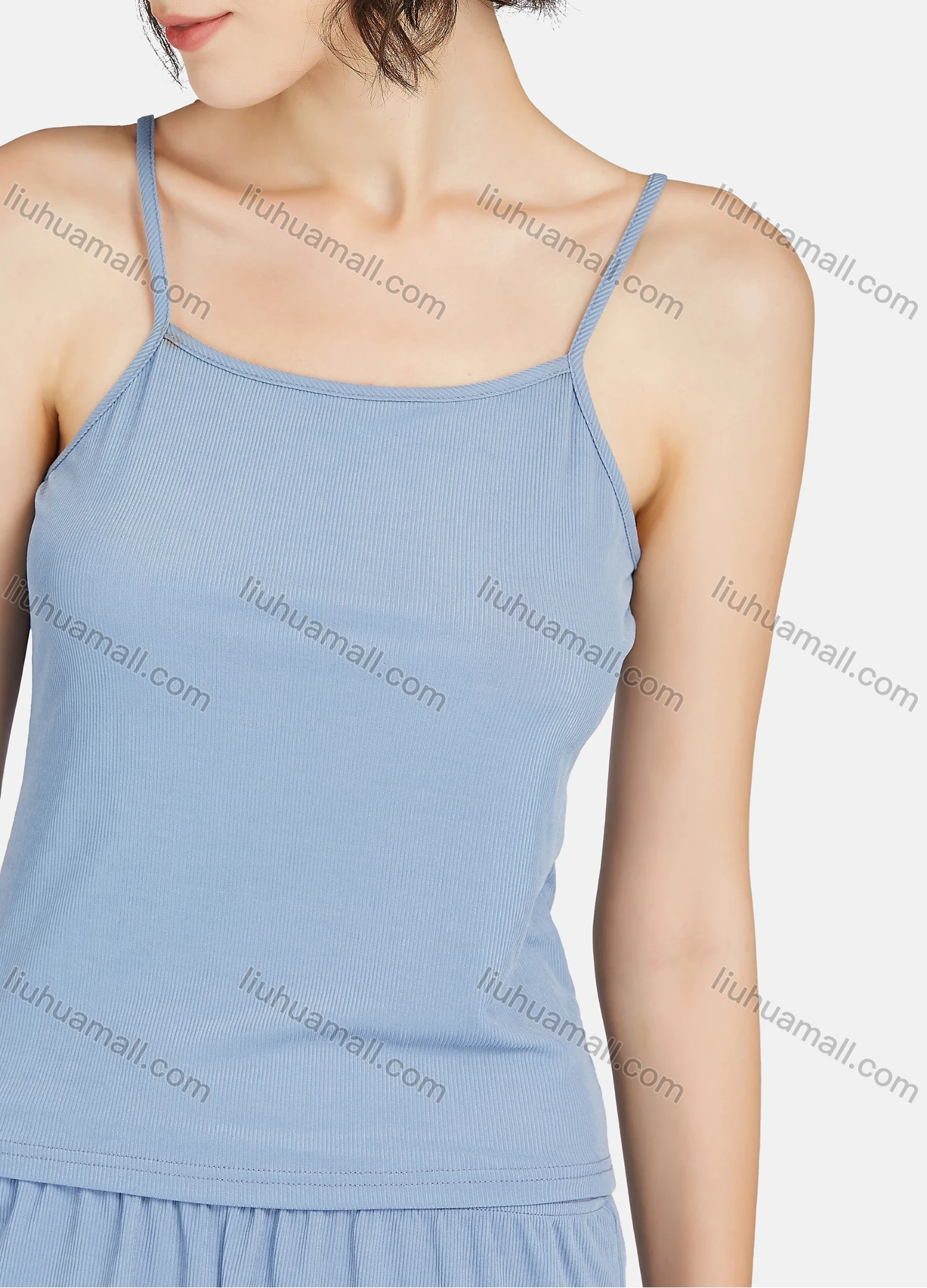 Wholesale Women's Lounge Plain Spaghetti Strap Cami Top & Shorts & Cardigan With Belt 3 Piece Pajamas Set A27# - Liuhuamall