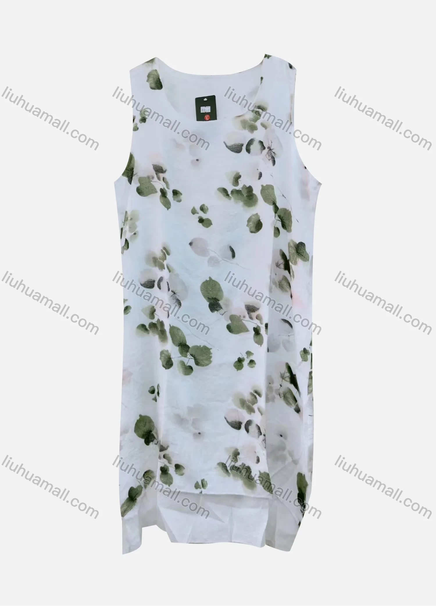 Wholesale Women's Casual Crew Neck Sleeveless Floral Print Tank Dress - Liuhuamall
