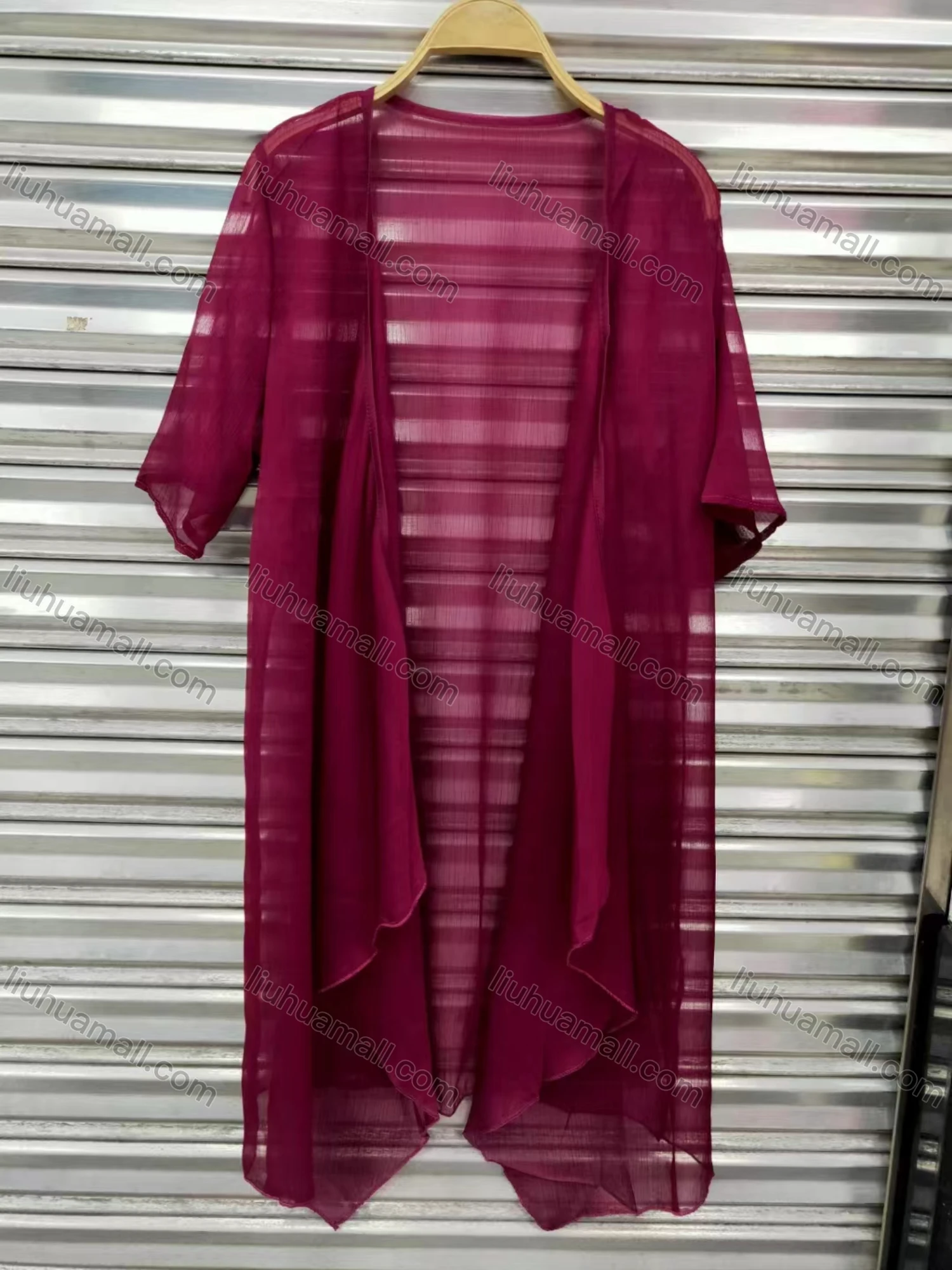 Wholesale Women's Casual Long Sleeve Plain Loose Fit Cardigan - Liuhuamall