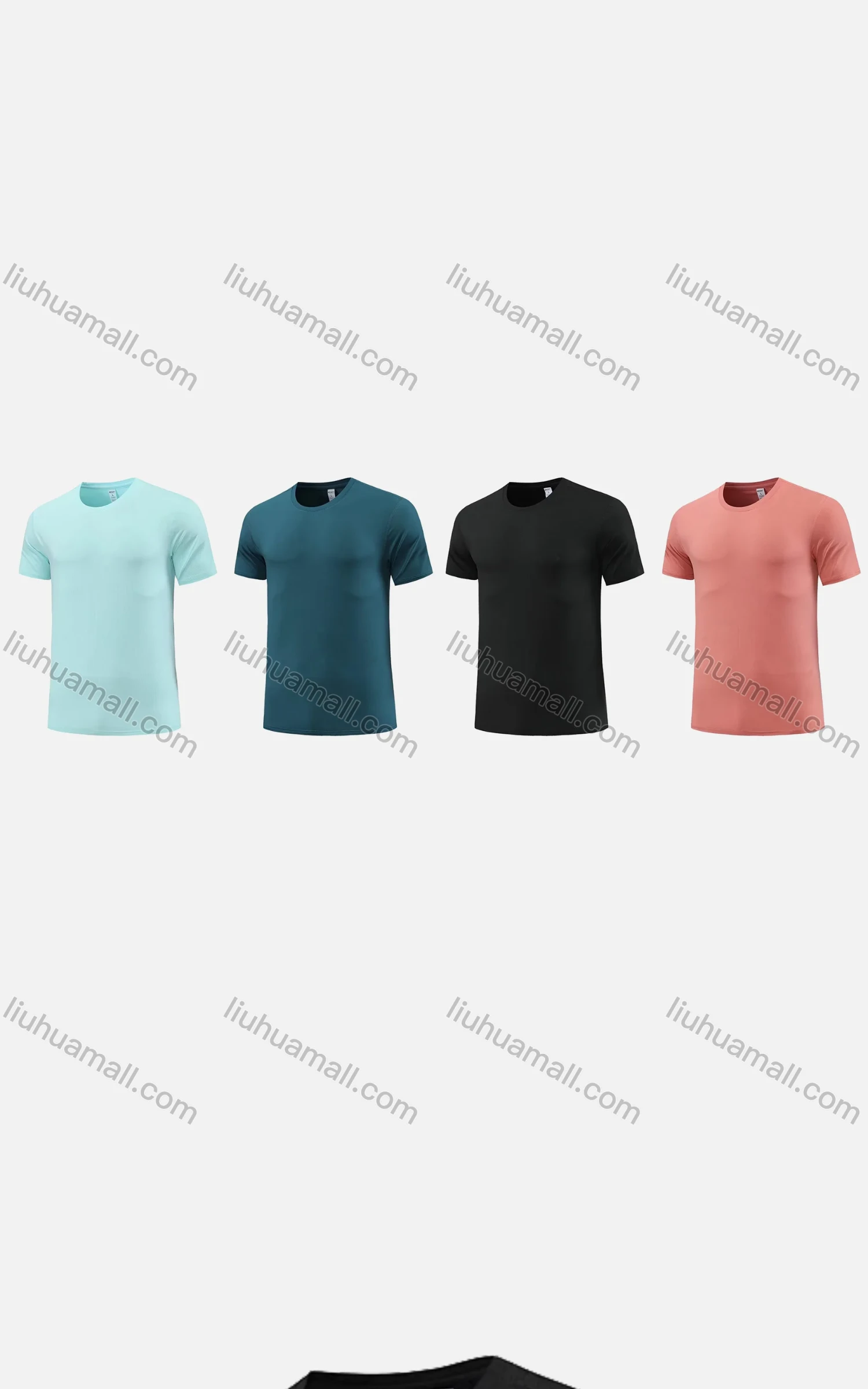 Wholesale Men's Athletic Quick Dry Plain Round Neck Short Sleeve Tee 544# - Liuhuamall