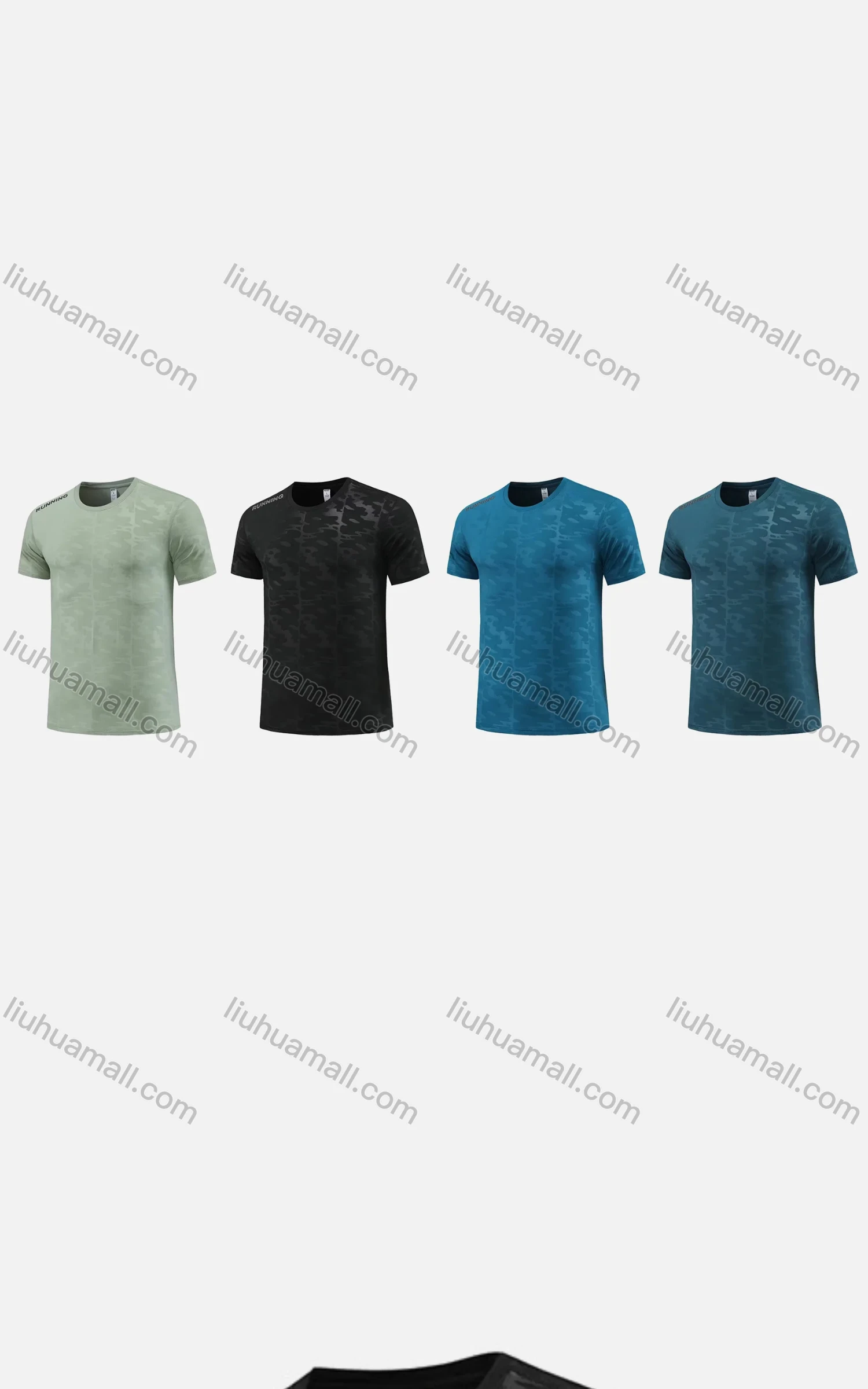 Wholesale Men's Athletic Quick Dry Abstract Print Round Neck Short Sleeve Tee 547# - Liuhuamall