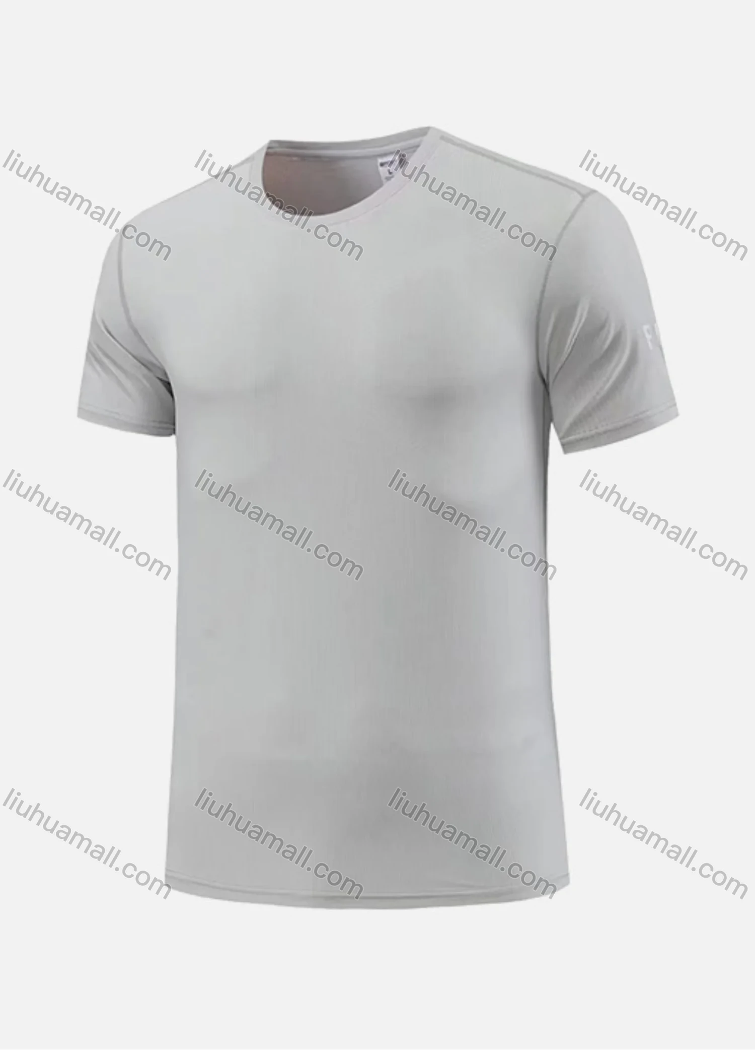 Wholesale Men's Athletic Quick Dry Plain Striped Round Neck Short Sleeve Tee 550# - Liuhuamall