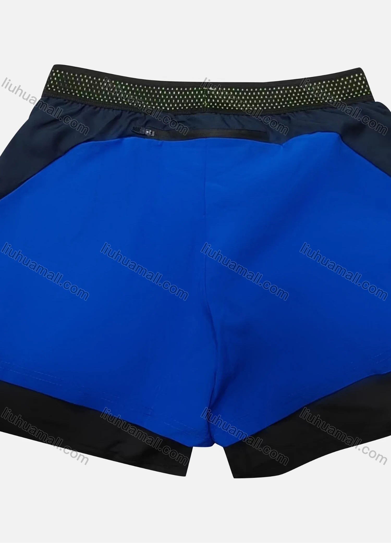 Wholesale Men's 2-in-1 Splicing Colorblock Quick Dry Breathable Mesh Sporty Shorts - Liuhuamall