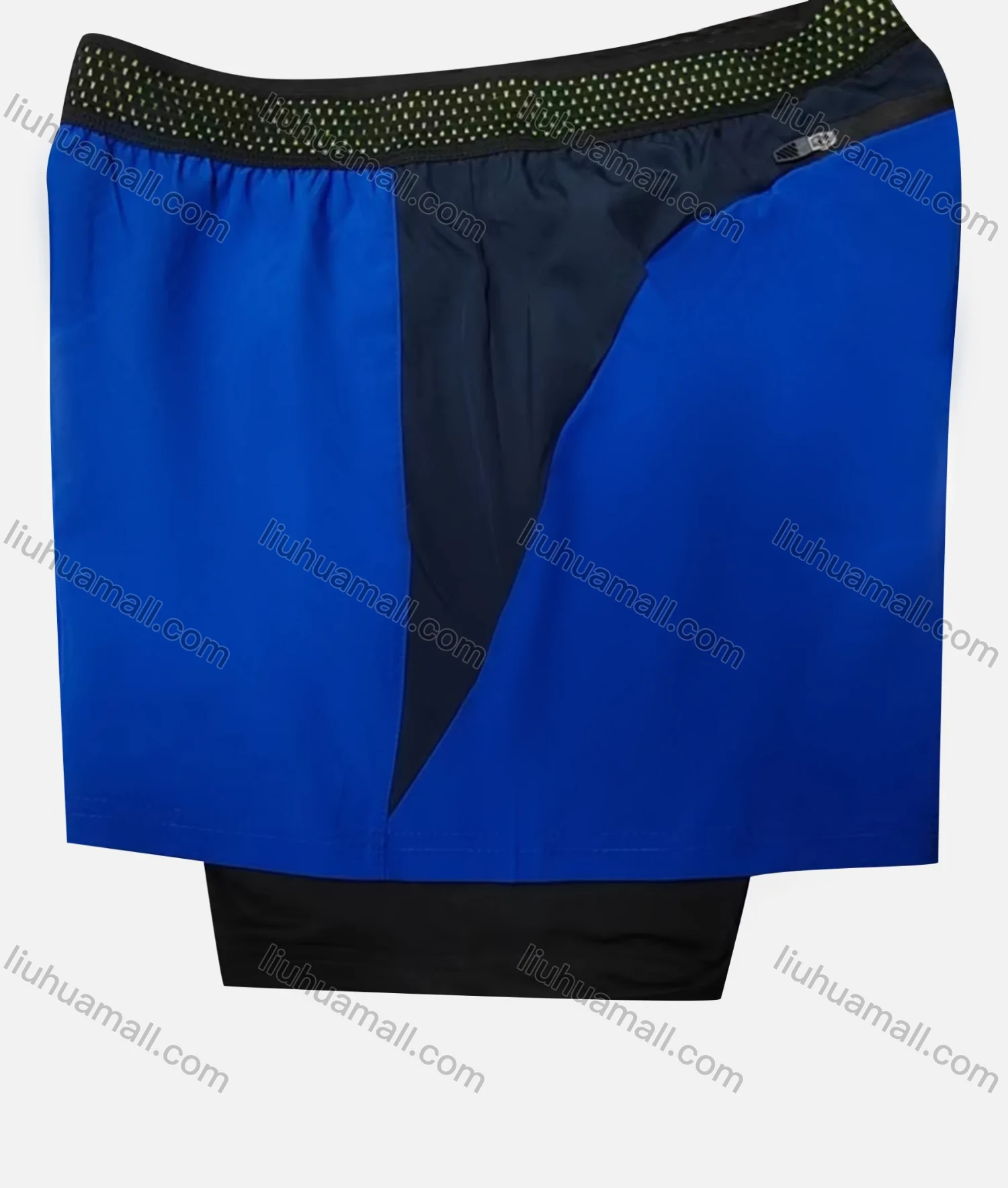Wholesale Men's 2-in-1 Splicing Colorblock Quick Dry Breathable Mesh Sporty Shorts - Liuhuamall