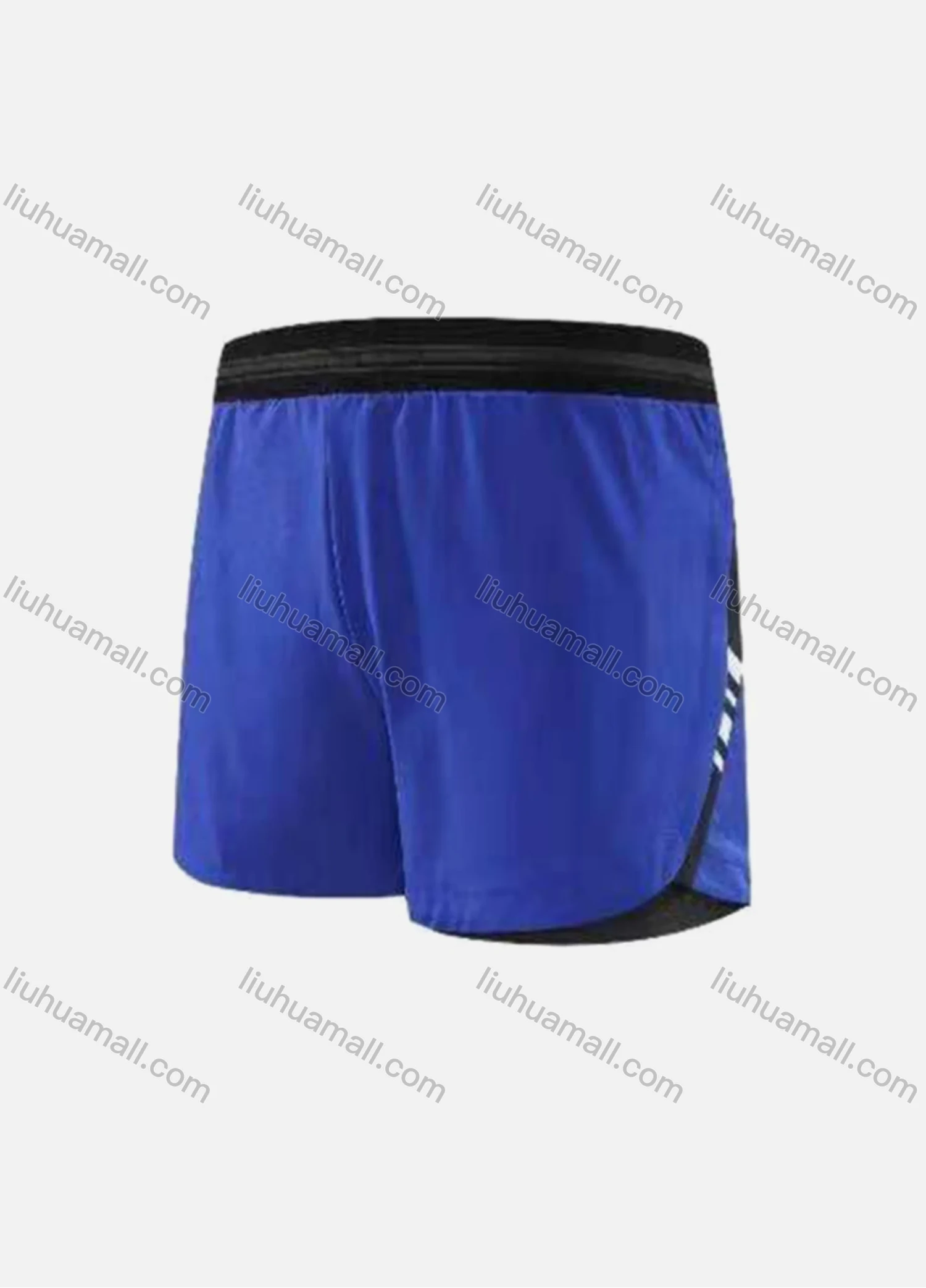 Wholesale Men's 2-in-1 Plain Quick Dry Breathable Mesh Sporty Elastic Waist Shorts - Liuhuamall