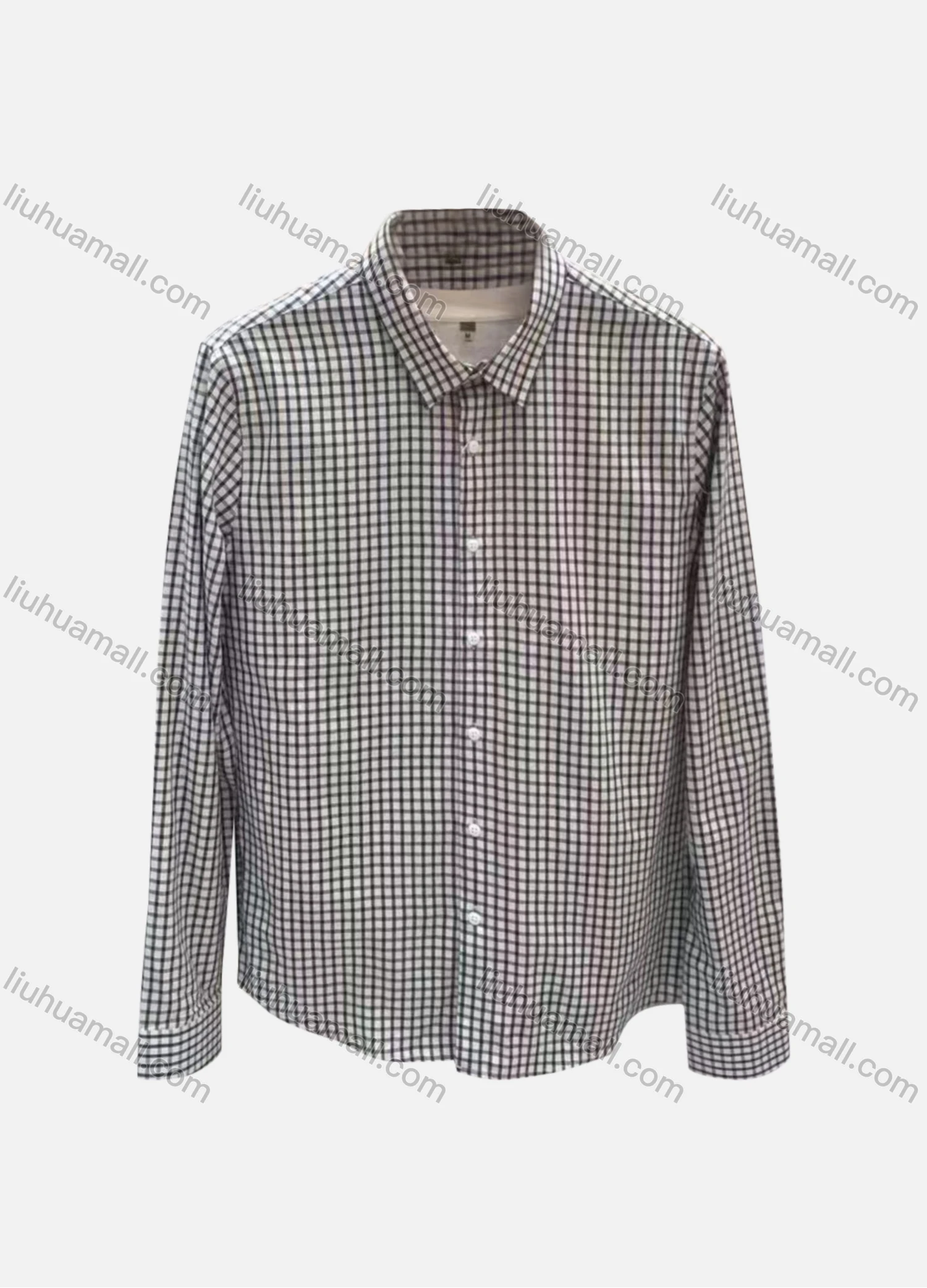 Wholesale Men's Casual Plaid Print Long Sleeve Shirt - Liuhuamall