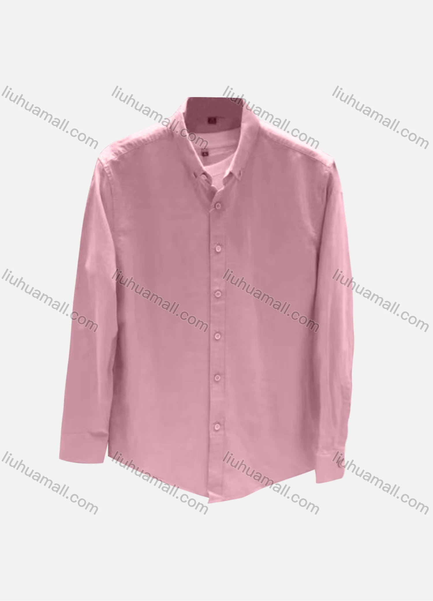 Wholesale Men's Casual Plain Long Sleeve Shirt - Liuhuamall