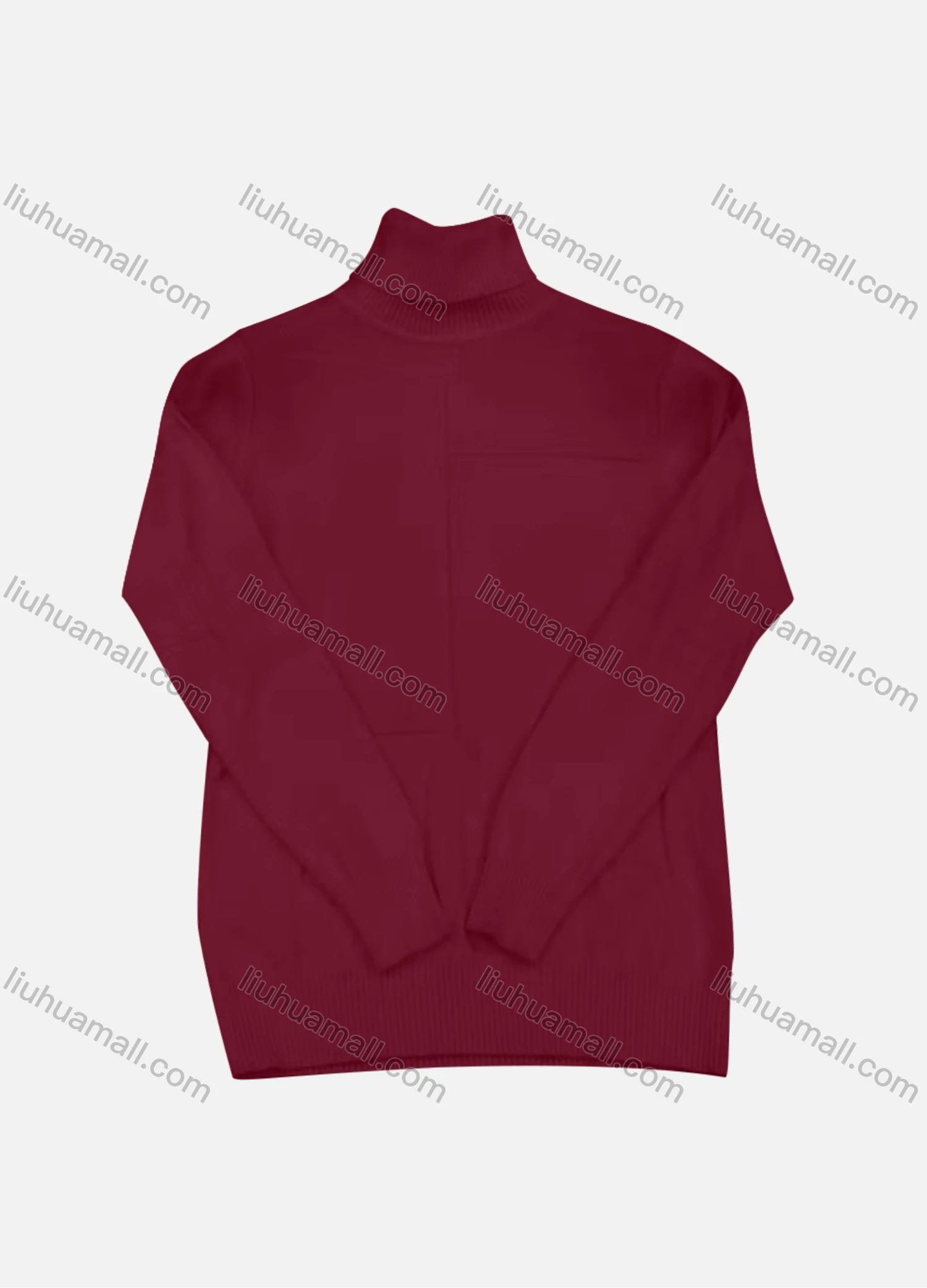 Wholesale Men's Casual Plain Turtleneck Long Sleeve Sweater - Liuhuamall