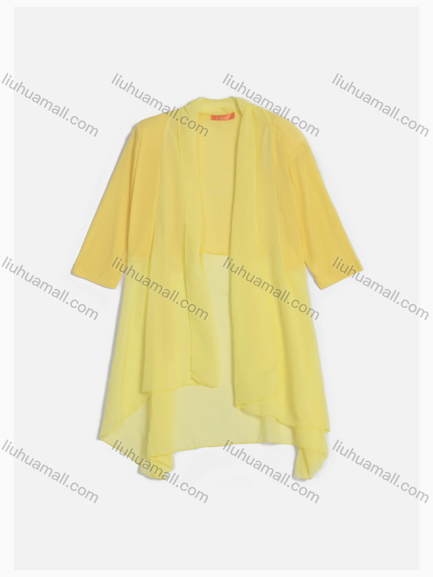 Wholesale Women's Plain Short Sleeve Semi-sheer Mesh Cardigan SC213# - Liuhuamall