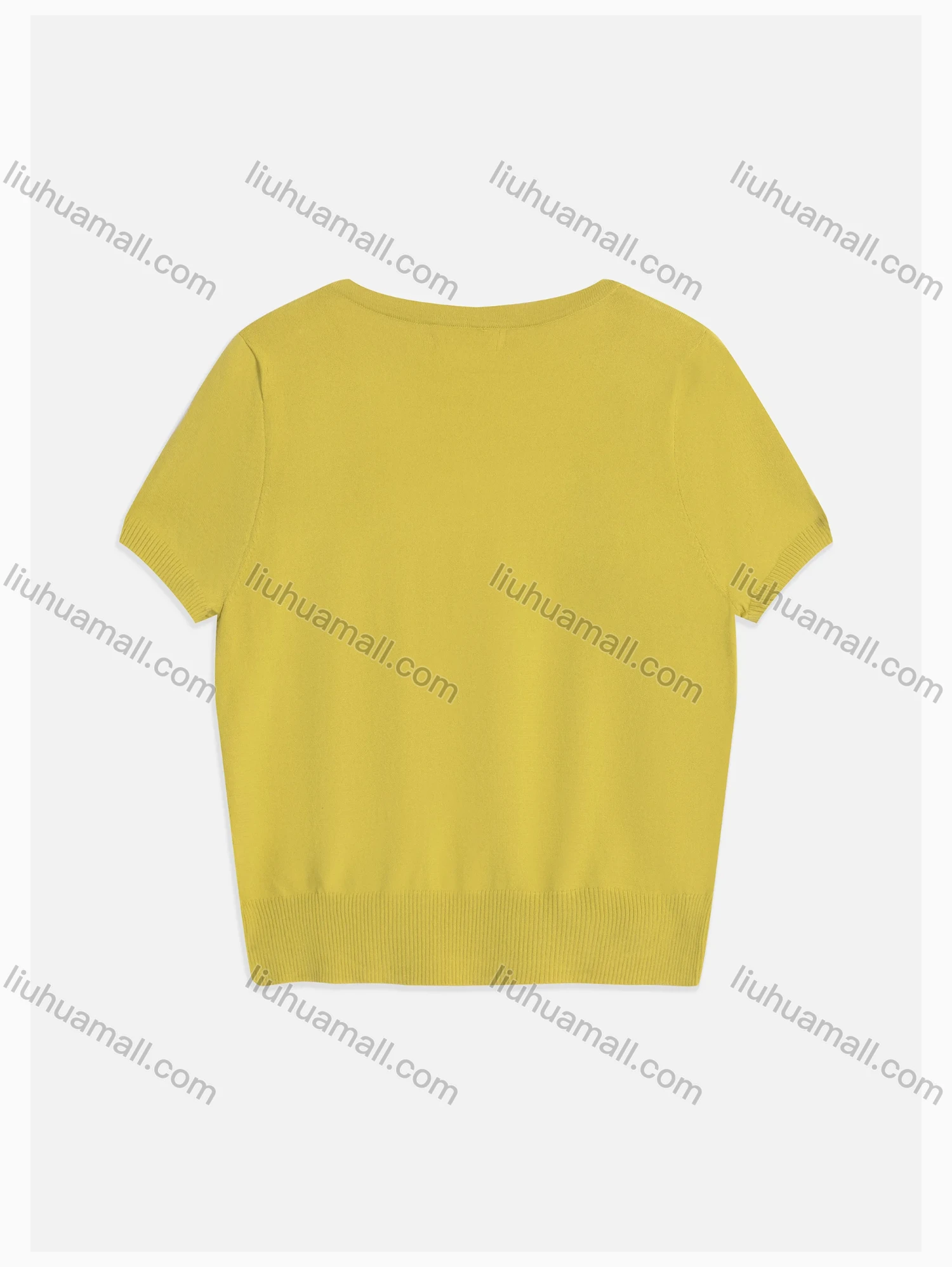 Wholesale Women's V Neck Short Sleeve Plain Button Cardigan 9263# - Liuhuamall