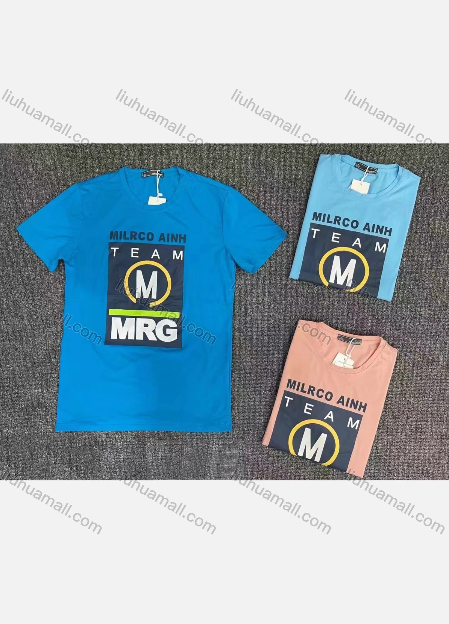 Wholesale Men's Casual 100% Cotton Letter Graphic Round Neck Short Sleeve Tee 54046# - Liuhuamall