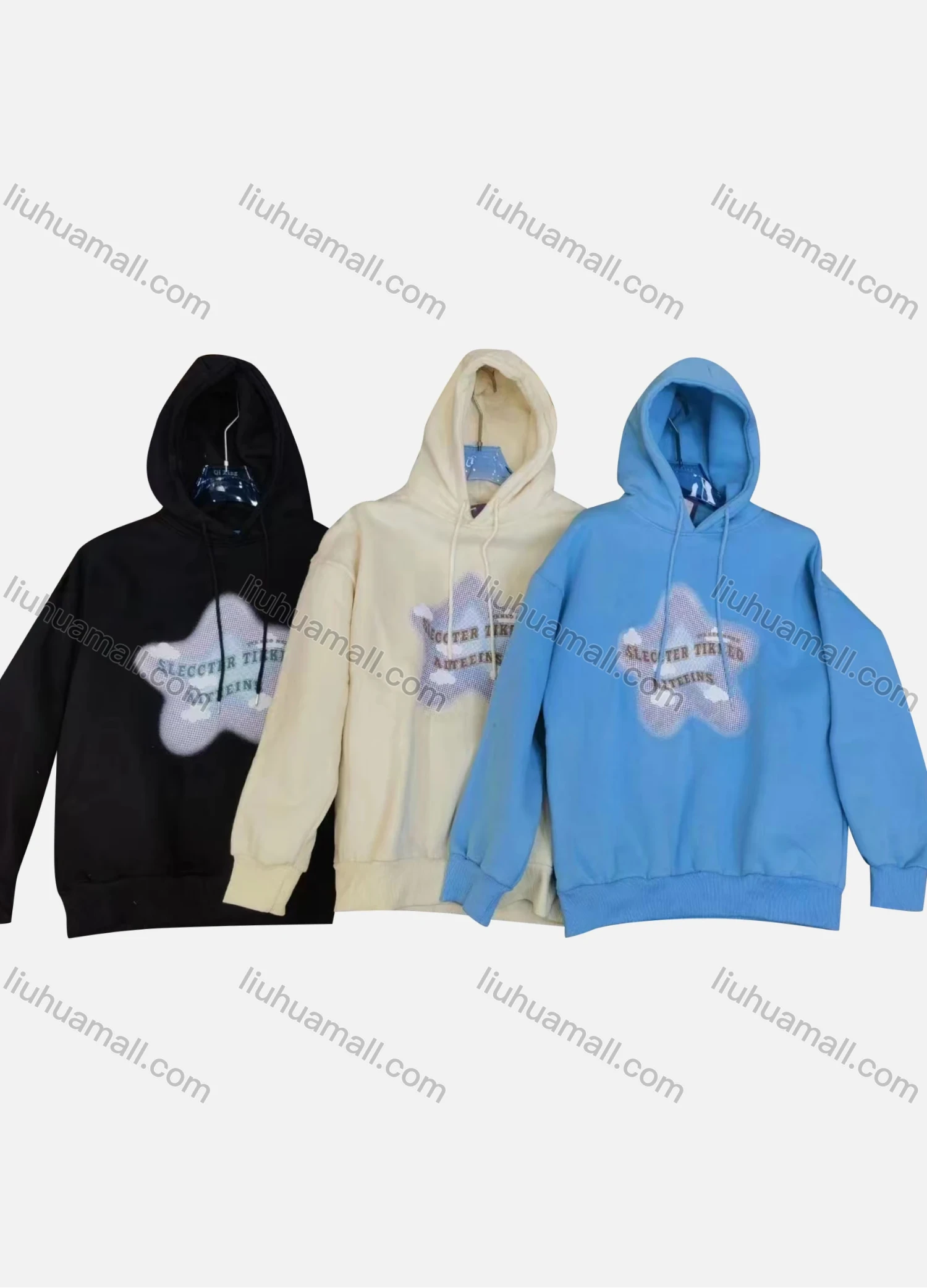 Wholesale Men's Casual Graphic Drawstring Long Sleeve Hoodie - Liuhuamall