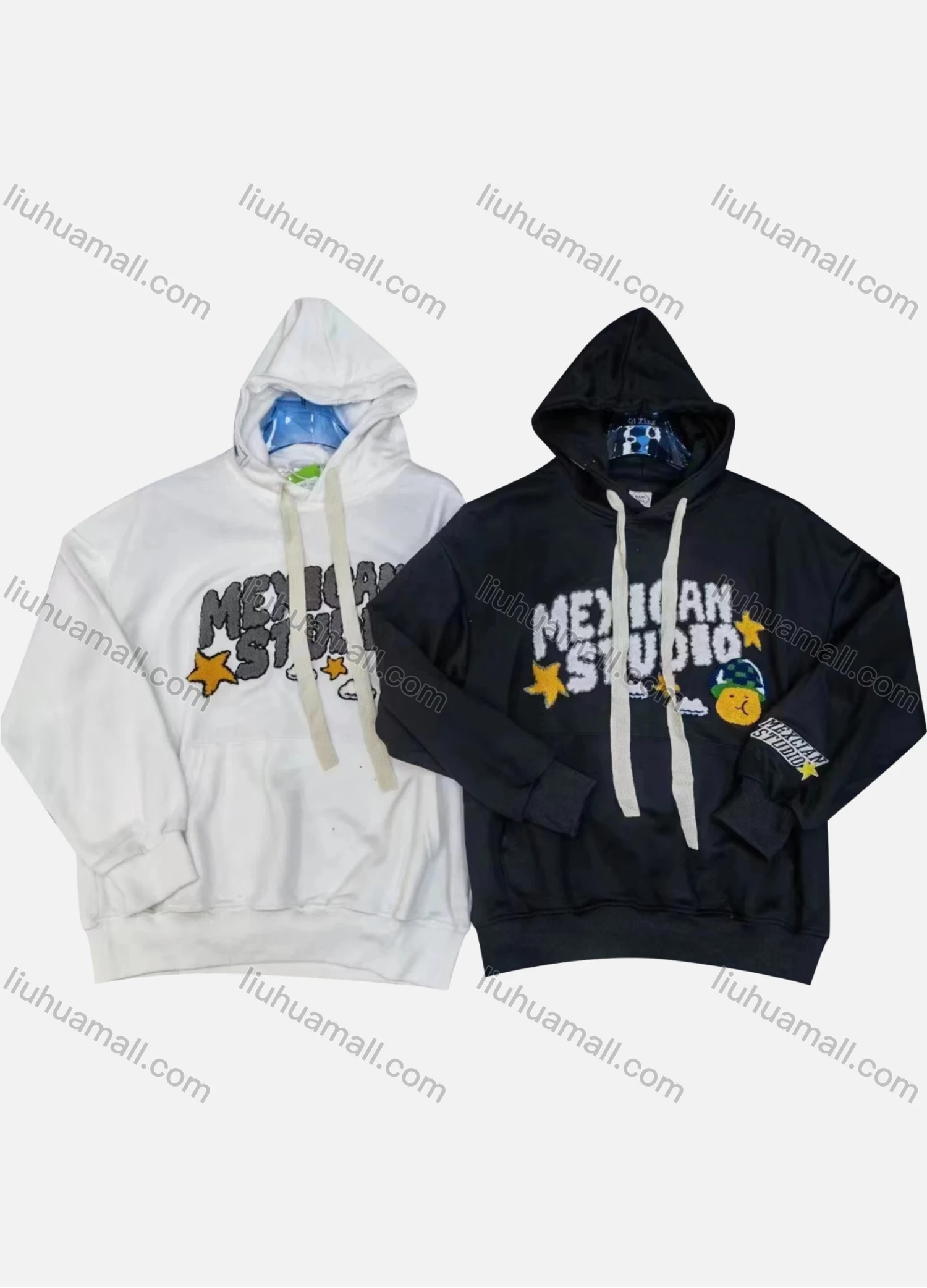 Wholesale Men's Casual Graphic Drawstring Long Sleeve Hoodie With Kangaroo Pocket - Liuhuamall