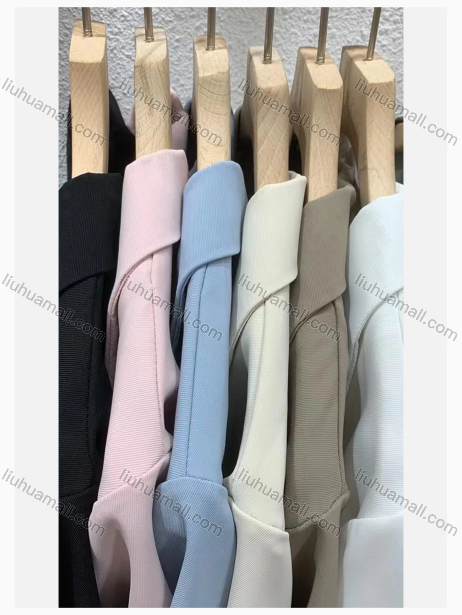 Wholesale Women's Casual Business Double Breasted Plain Loose Fit Mid Length Blazer 2053# - Liuhuamall