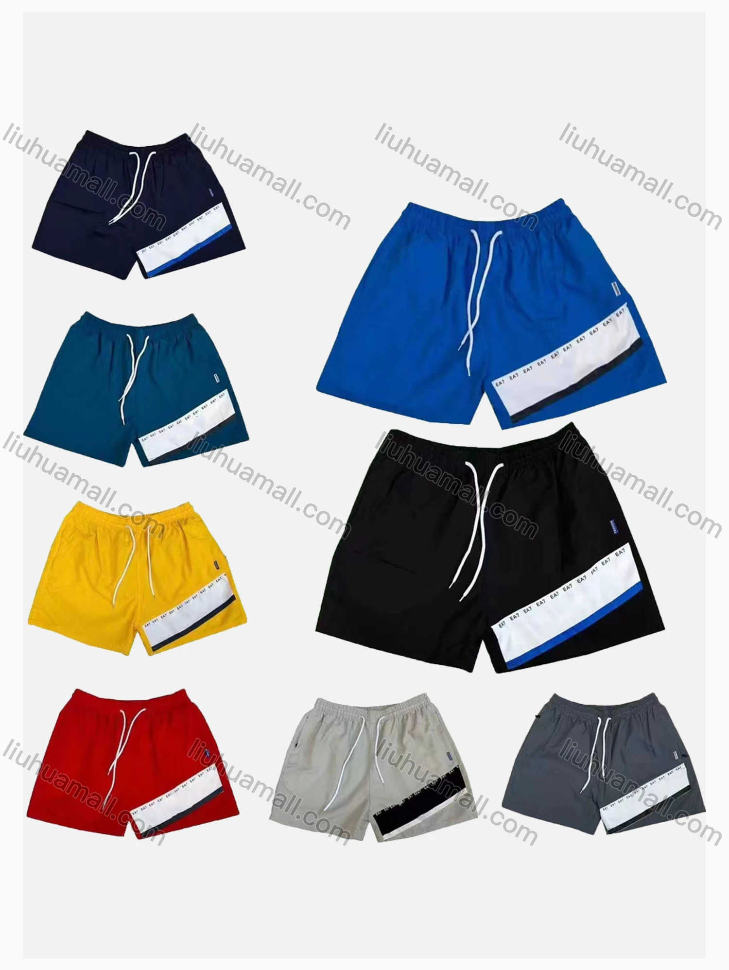 Wholesale Men's Plain Drawstring Casual Basics Shorts 837# - Liuhuamall