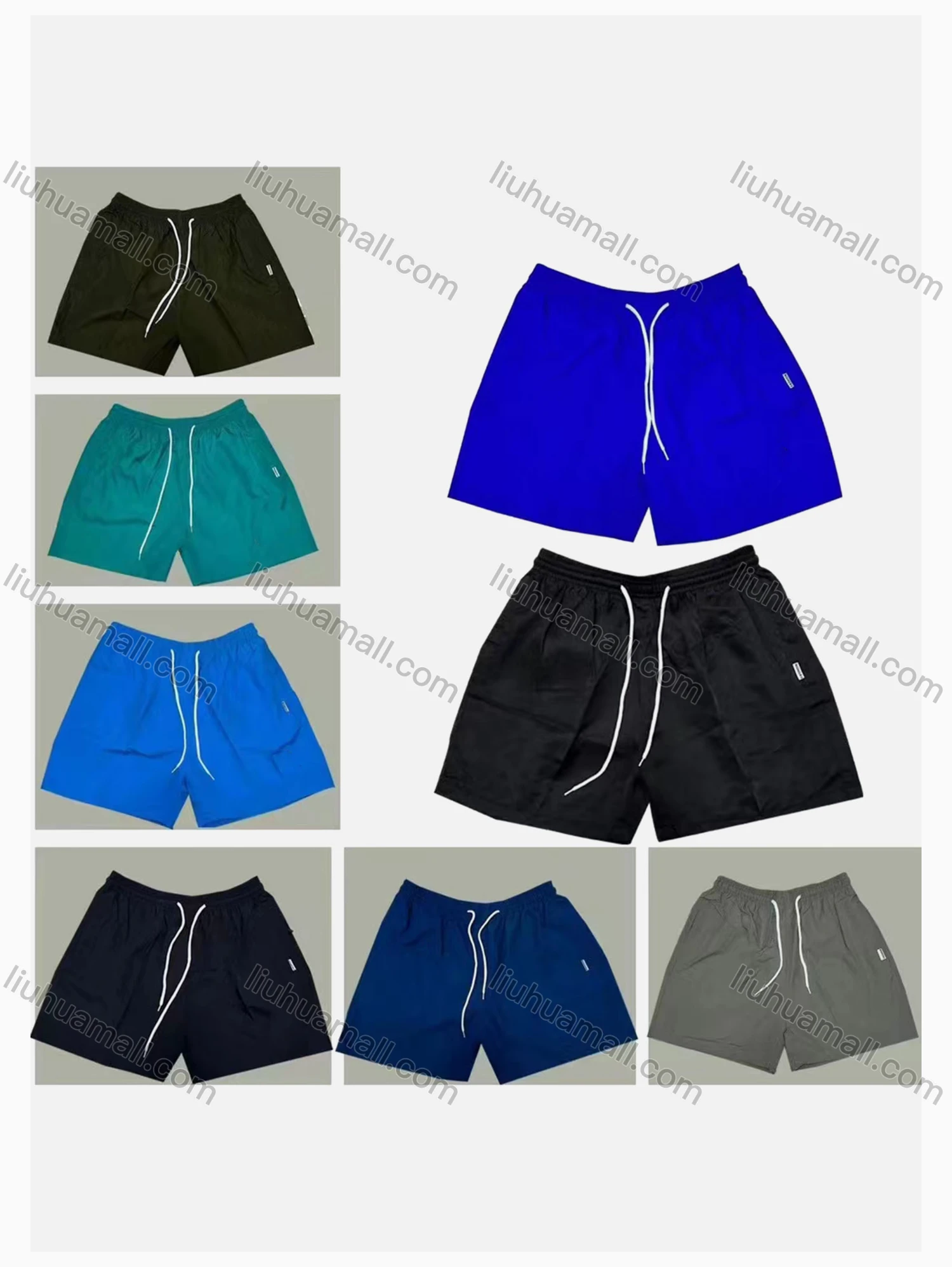 Wholesale Men's Plain Basics Drawstring Casual Shorts 845# - Liuhuamall