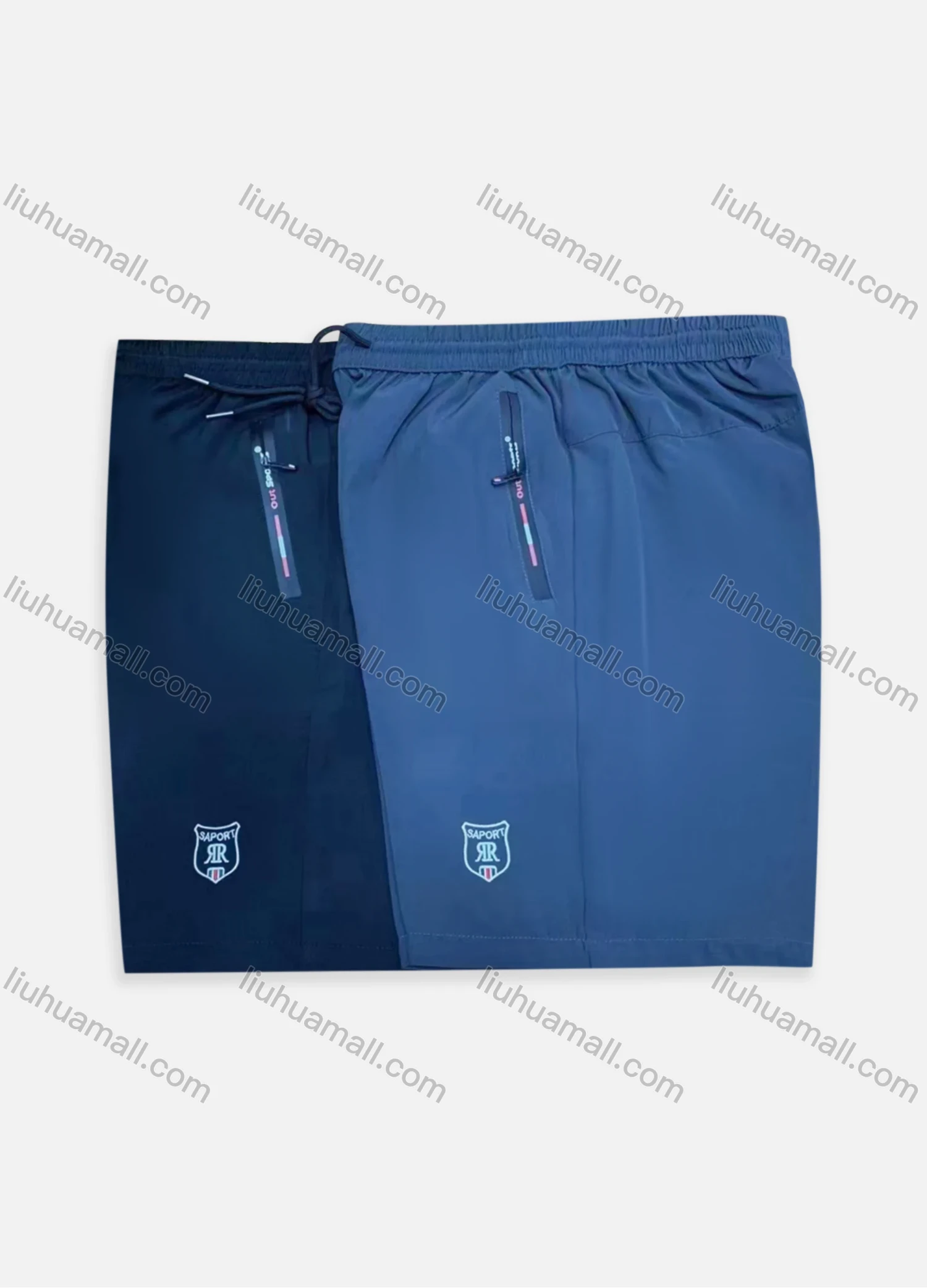 Wholesale Men's Drawstring Zipper Pockets Athletic Shorts 582# - Liuhuamall