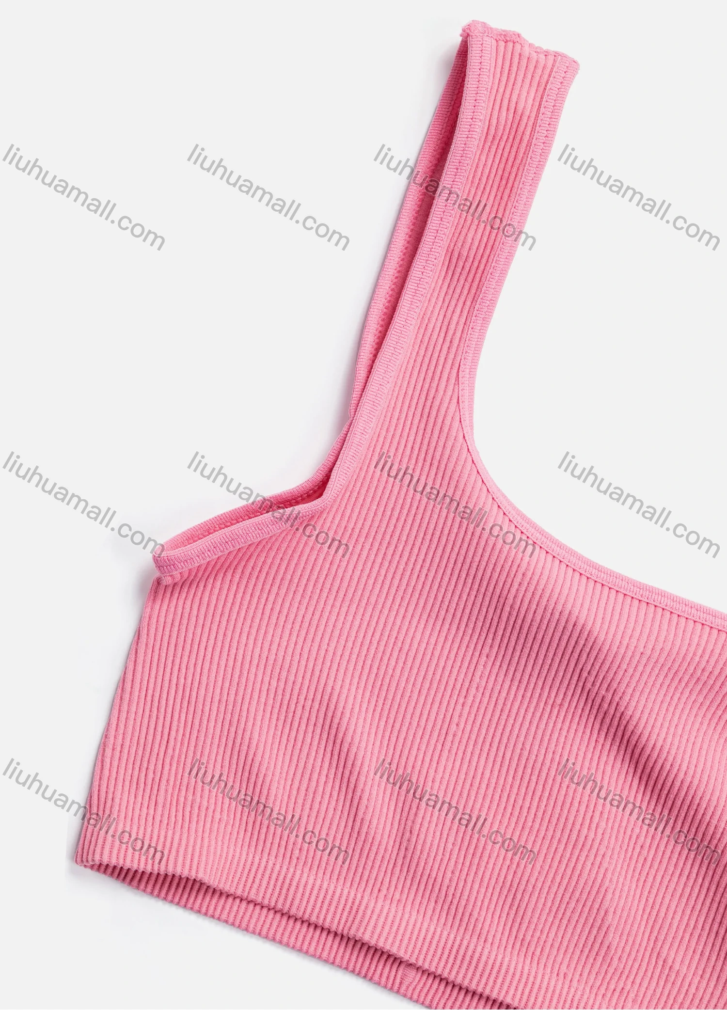 Wholesale Women's Casual Plain Ribbed Slim Fit Crop Tank Top E133# - Liuhuamall