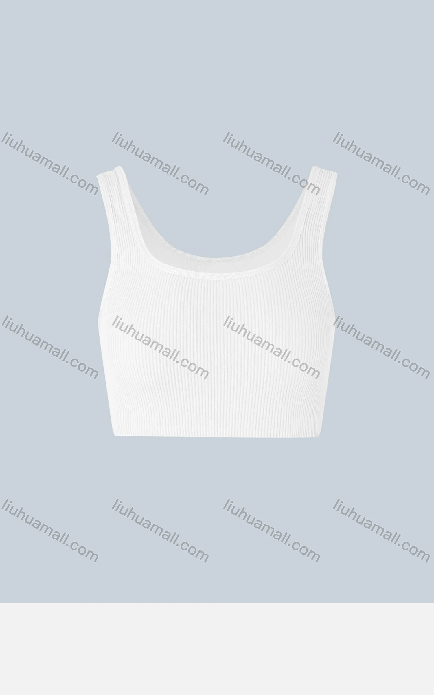 Wholesale Women's Casual Plain Ribbed Slim Fit Crop Tank Top E133# - Liuhuamall