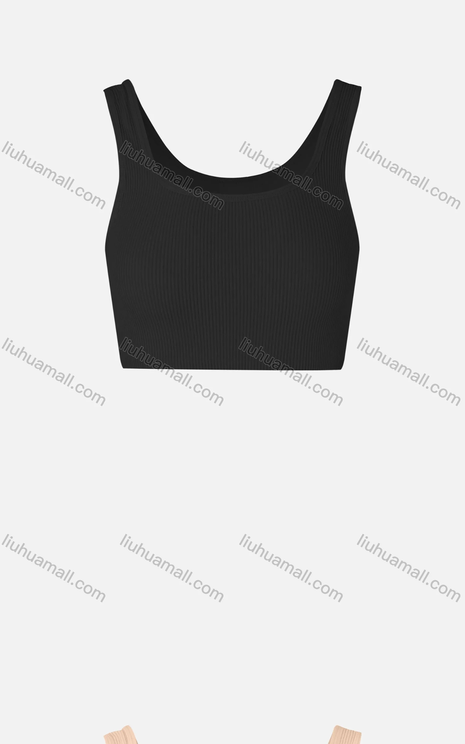 Wholesale Women's Casual Plain Ribbed Slim Fit Crop Tank Top E133# - Liuhuamall