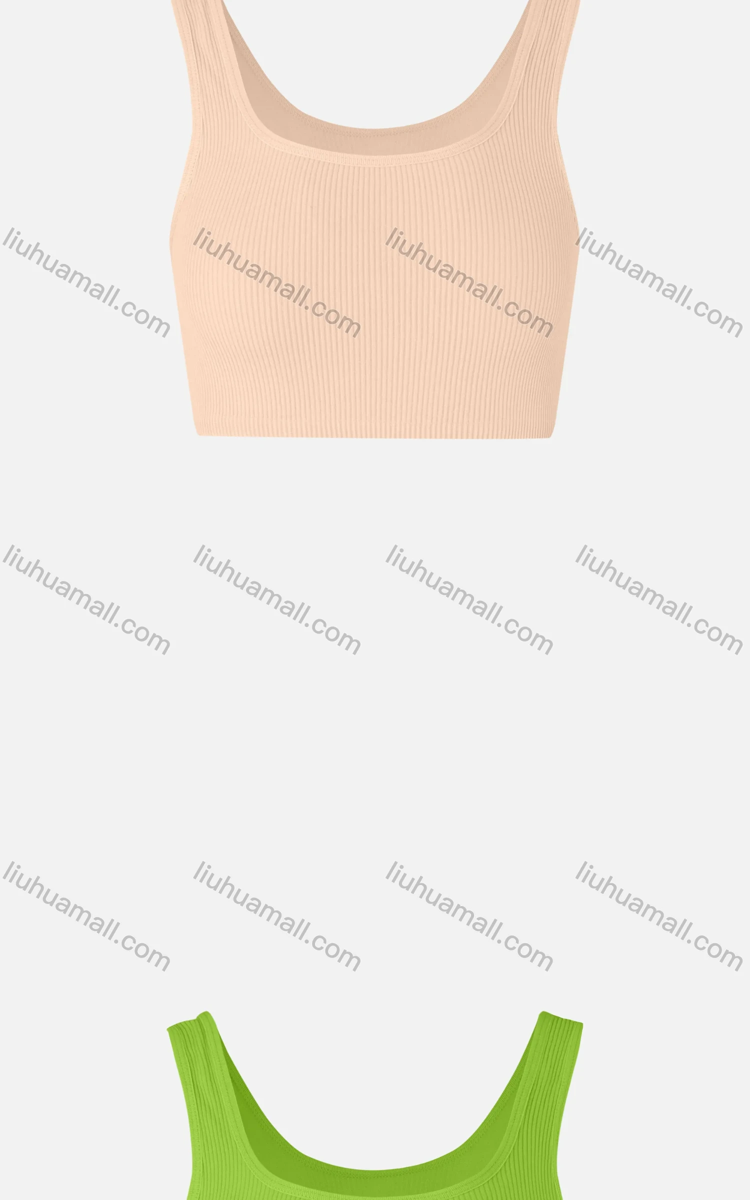 Wholesale Women's Casual Plain Ribbed Slim Fit Crop Tank Top E133# - Liuhuamall
