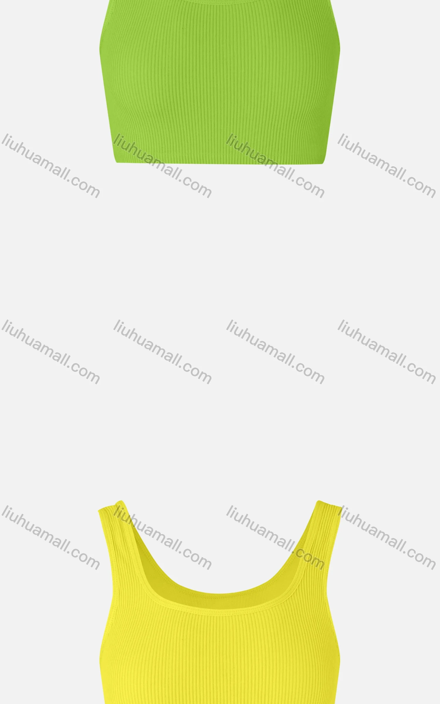 Wholesale Women's Casual Plain Ribbed Slim Fit Crop Tank Top E133# - Liuhuamall