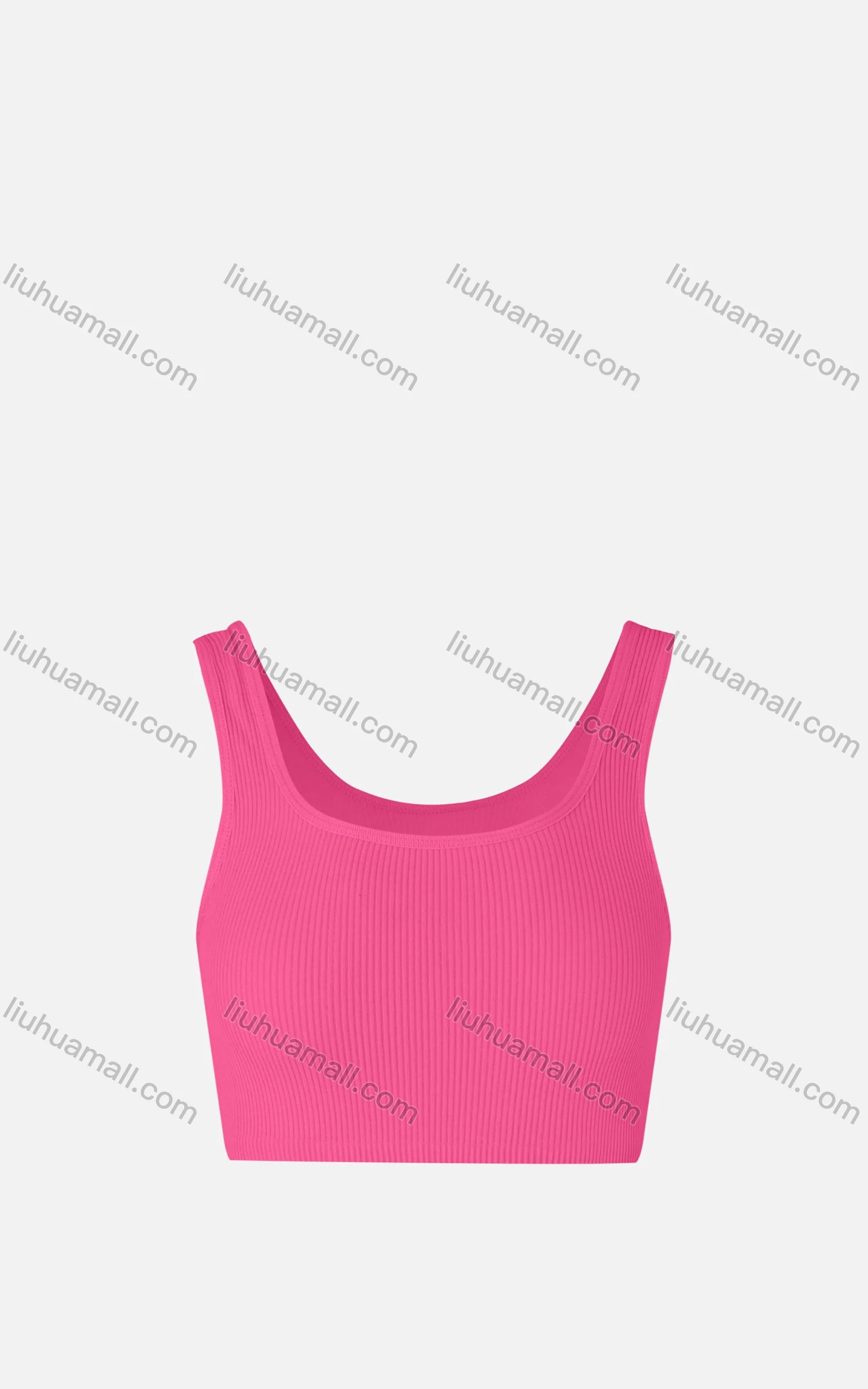 Wholesale Women's Casual Plain Ribbed Slim Fit Crop Tank Top E133# - Liuhuamall