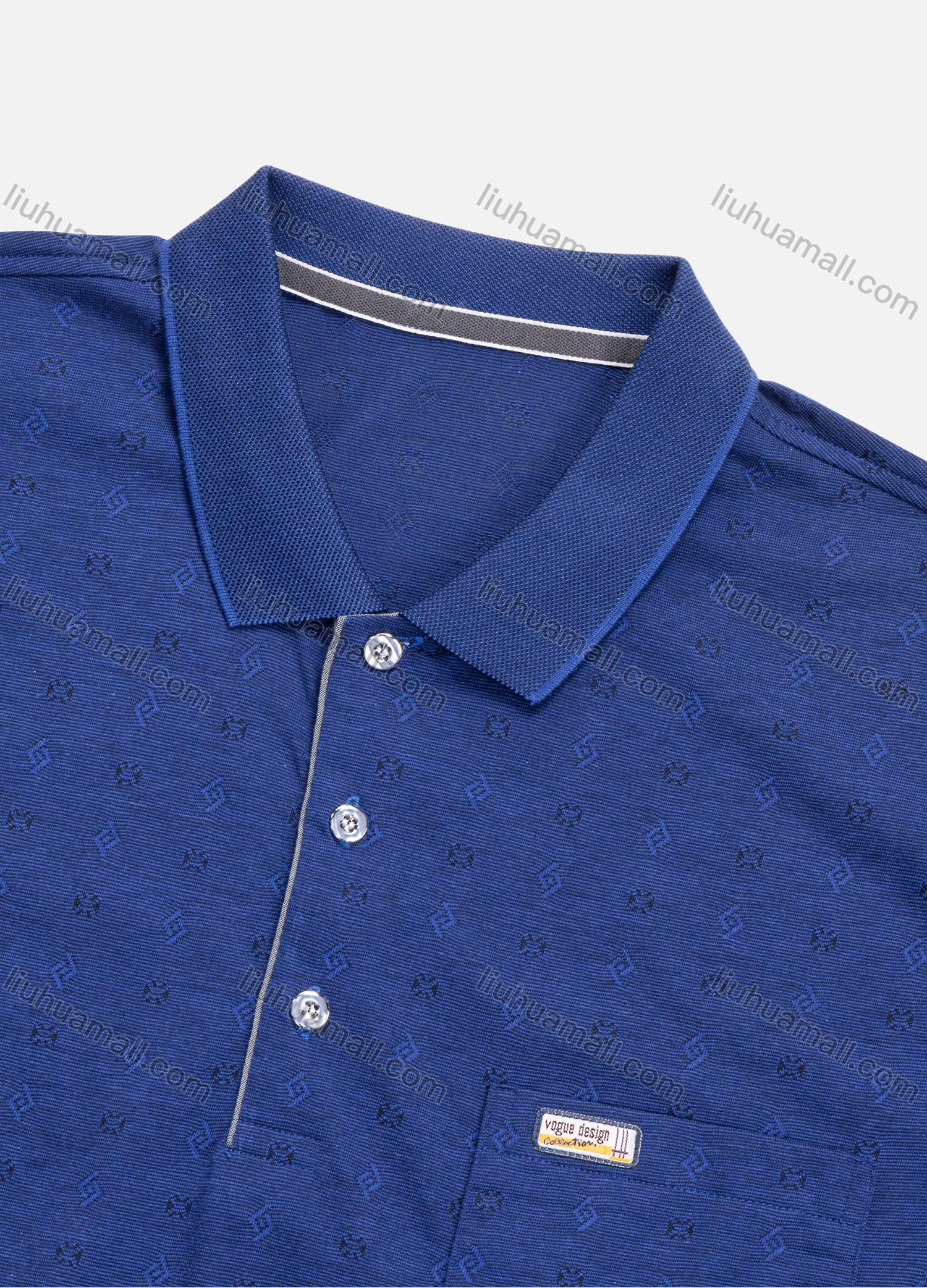 Wholesale Men's Casual Plain Short Sleeve Patch Pocket Polo Shirts - Liuhuamall