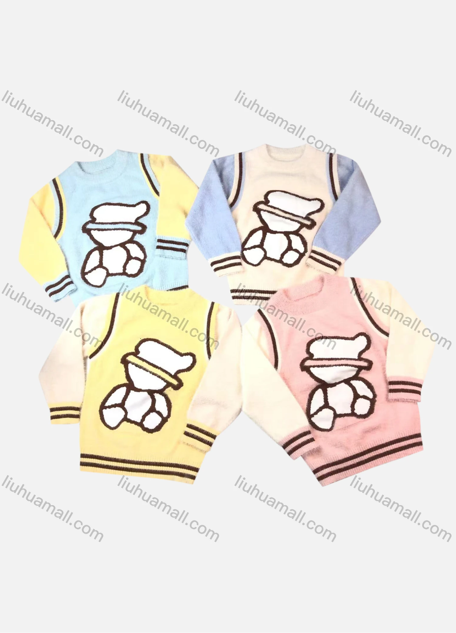 Wholesale Kid's Casual Cartoon Graphic Mink Hair Sweater (Pack Of 12)6810# - Liuhuamall