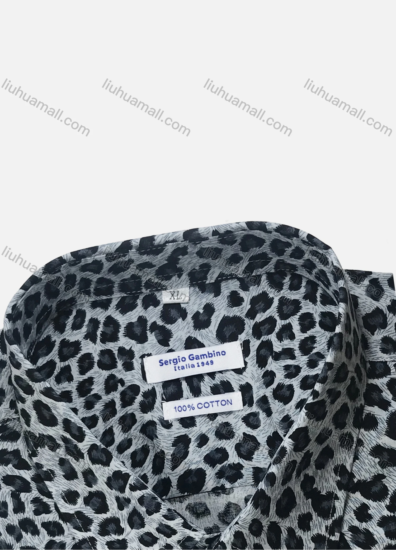 Wholesale Men's Casual Short Sleeve Allover Print Button Down Shirt UKS022-1# - Liuhuamall