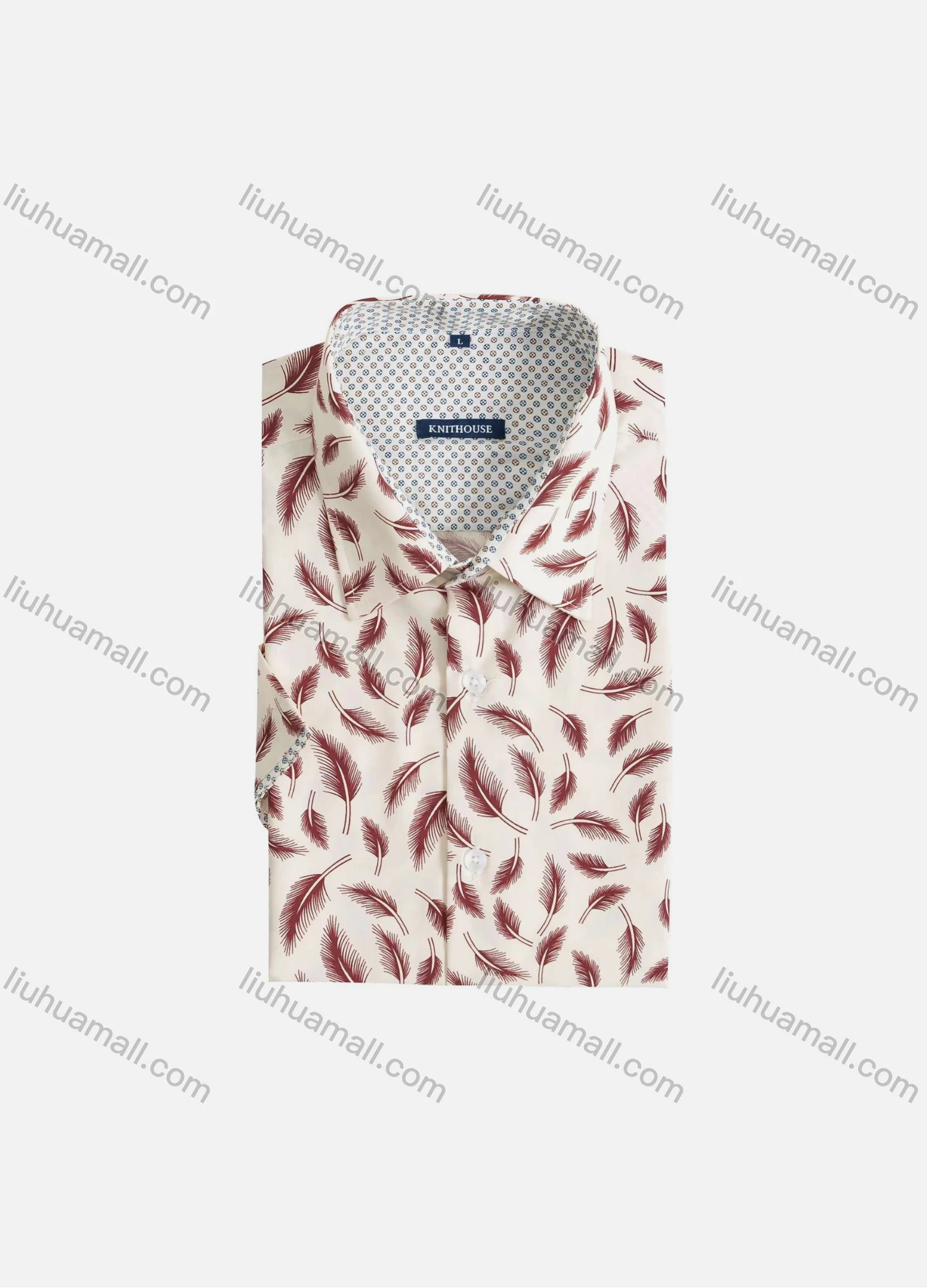 Wholesale Men's Casual Long Sleeve Allover Print Button Down Shirt UKS015-1# - Liuhuamall