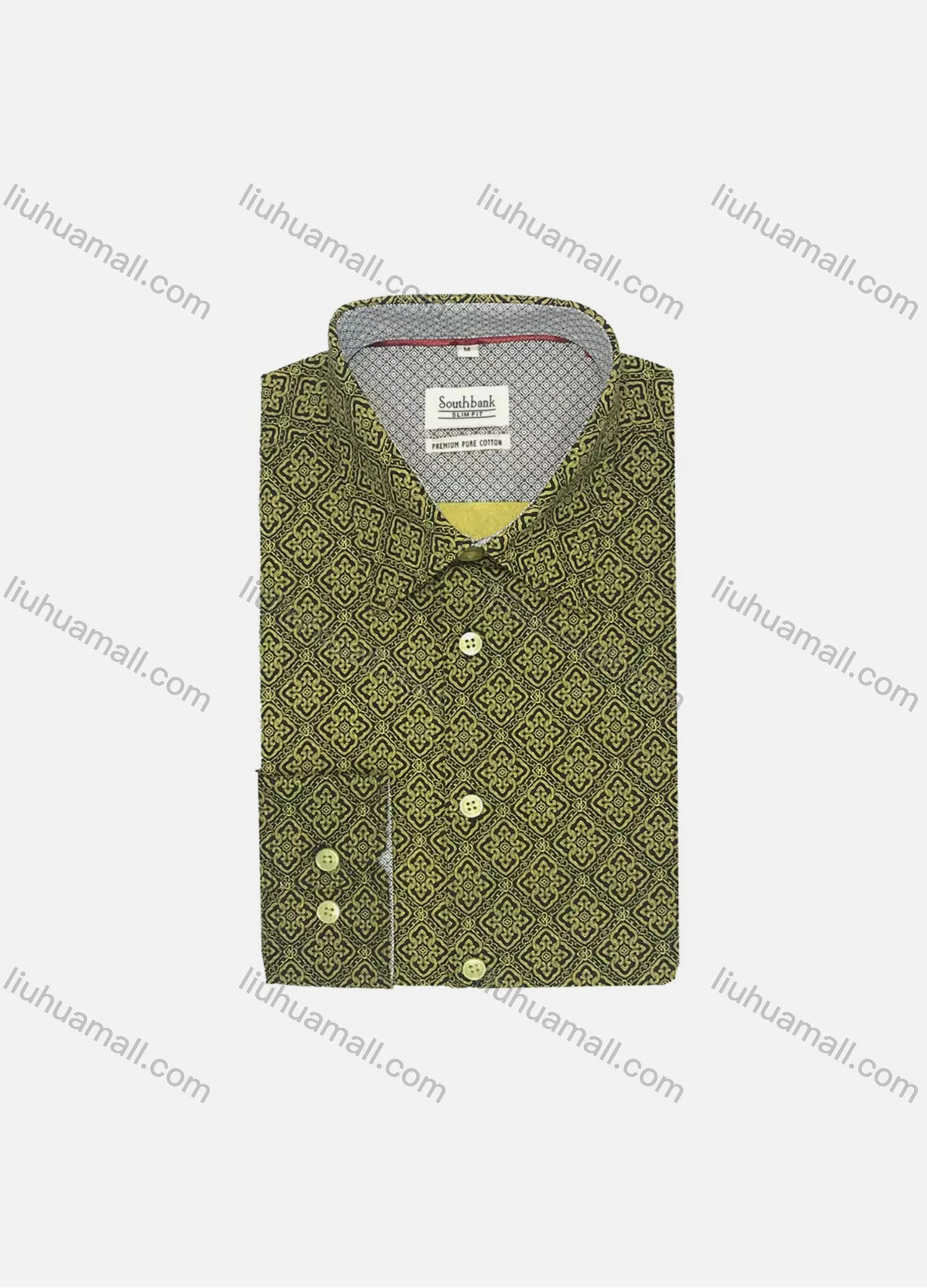 Wholesale Men's Casual Short Sleeve Allover Print Button Down Shirt SUKS011# - Liuhuamall