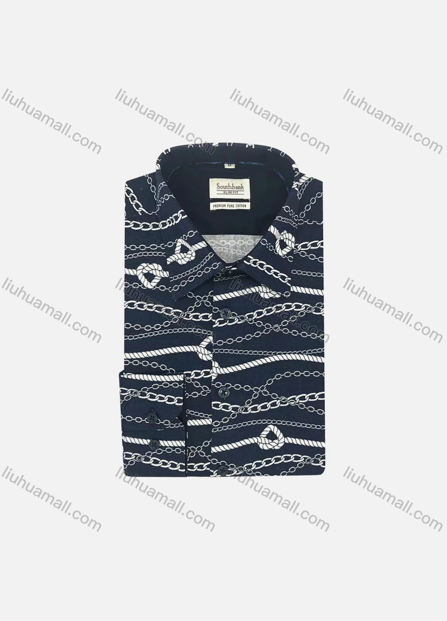 Wholesale Men's Casual Short Sleeve Allover Print Button Down Shirt SUKS009# - Liuhuamall