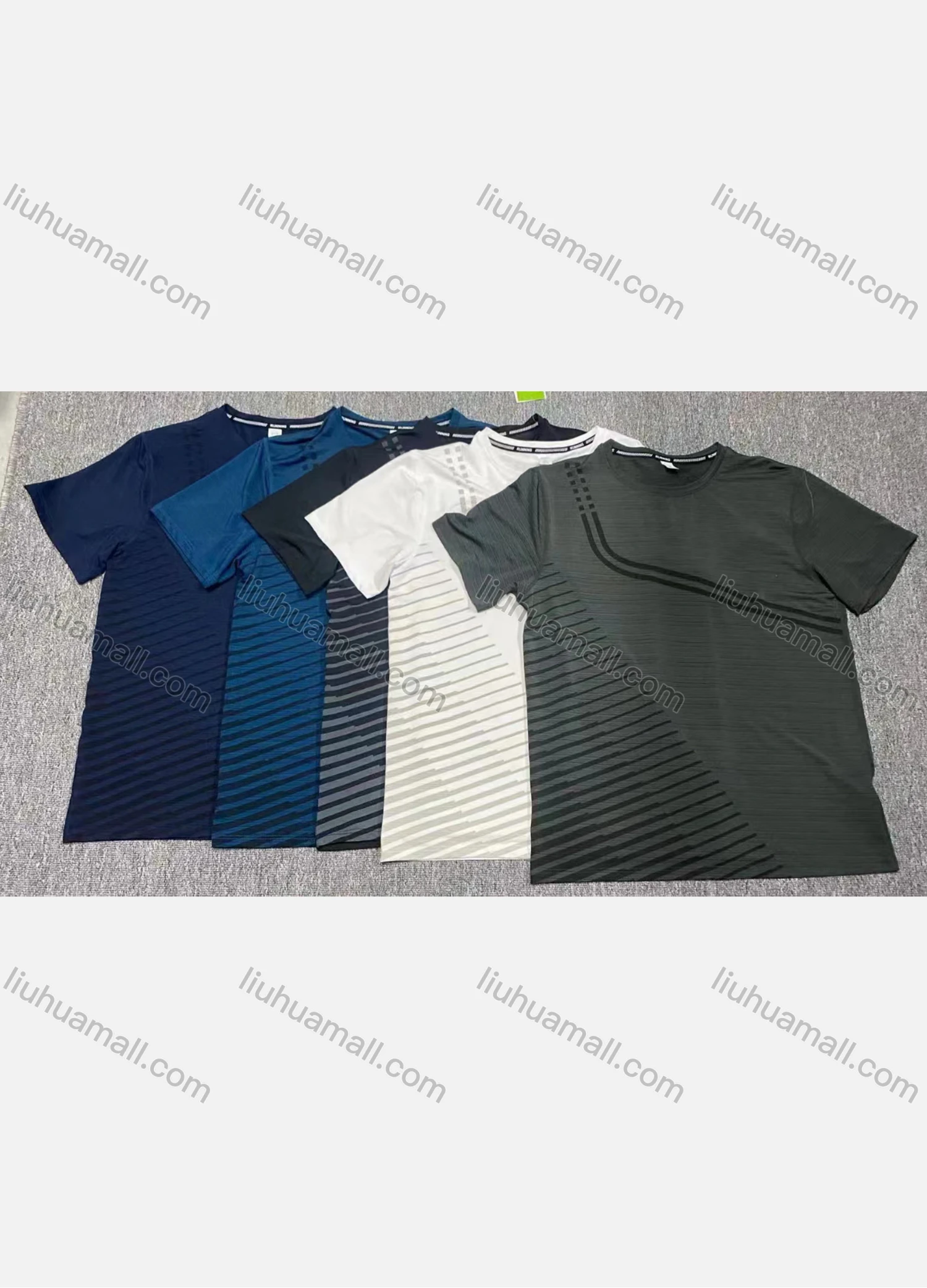 Wholesale Men's Quick Dry Workout Short Sleeve Round Neck Sports T-shirt 2819# - Liuhuamall
