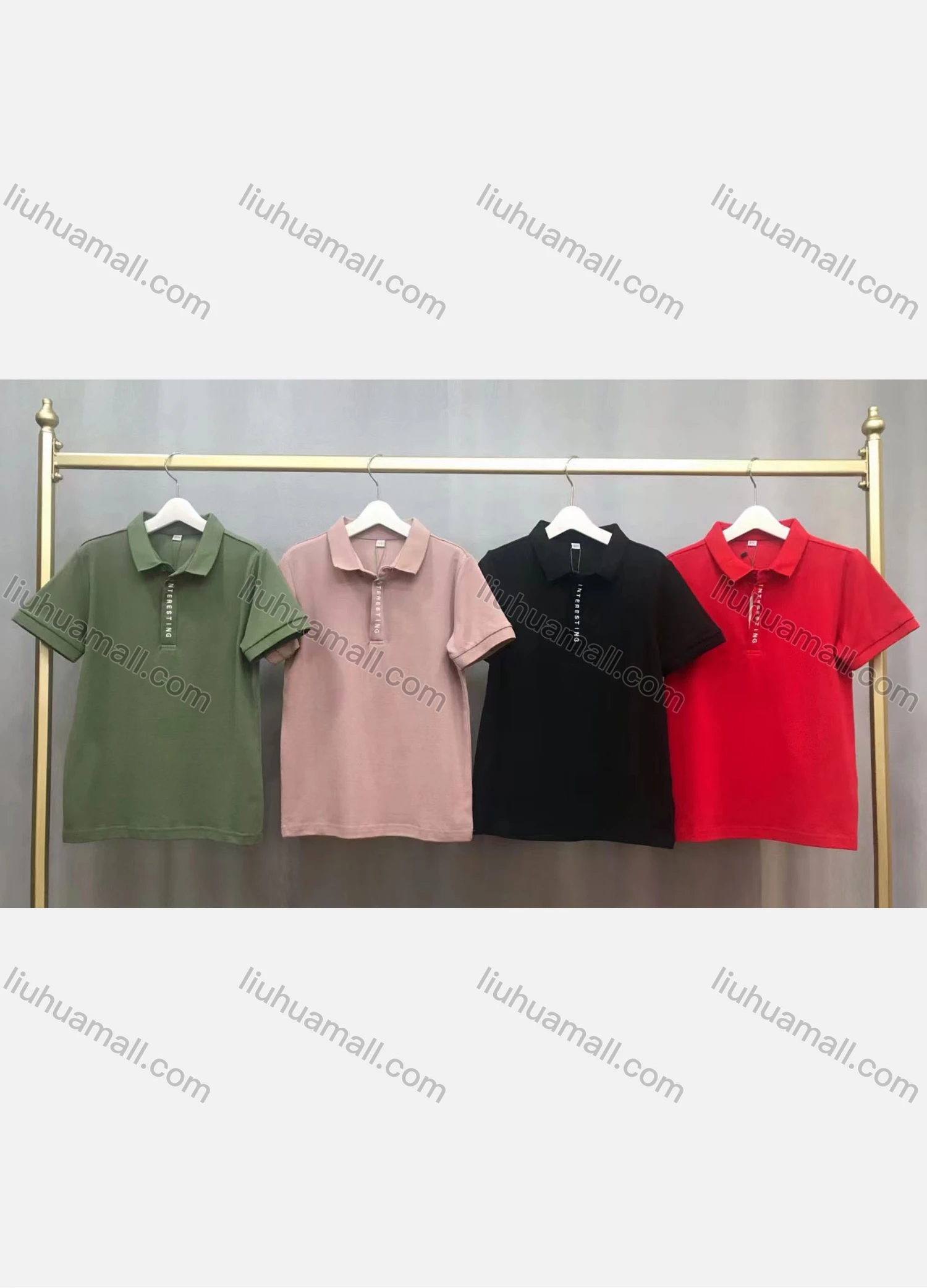 Wholesale Boys Cotton Plain Letter Short Sleeve Polo Shirt - Liuhuamall