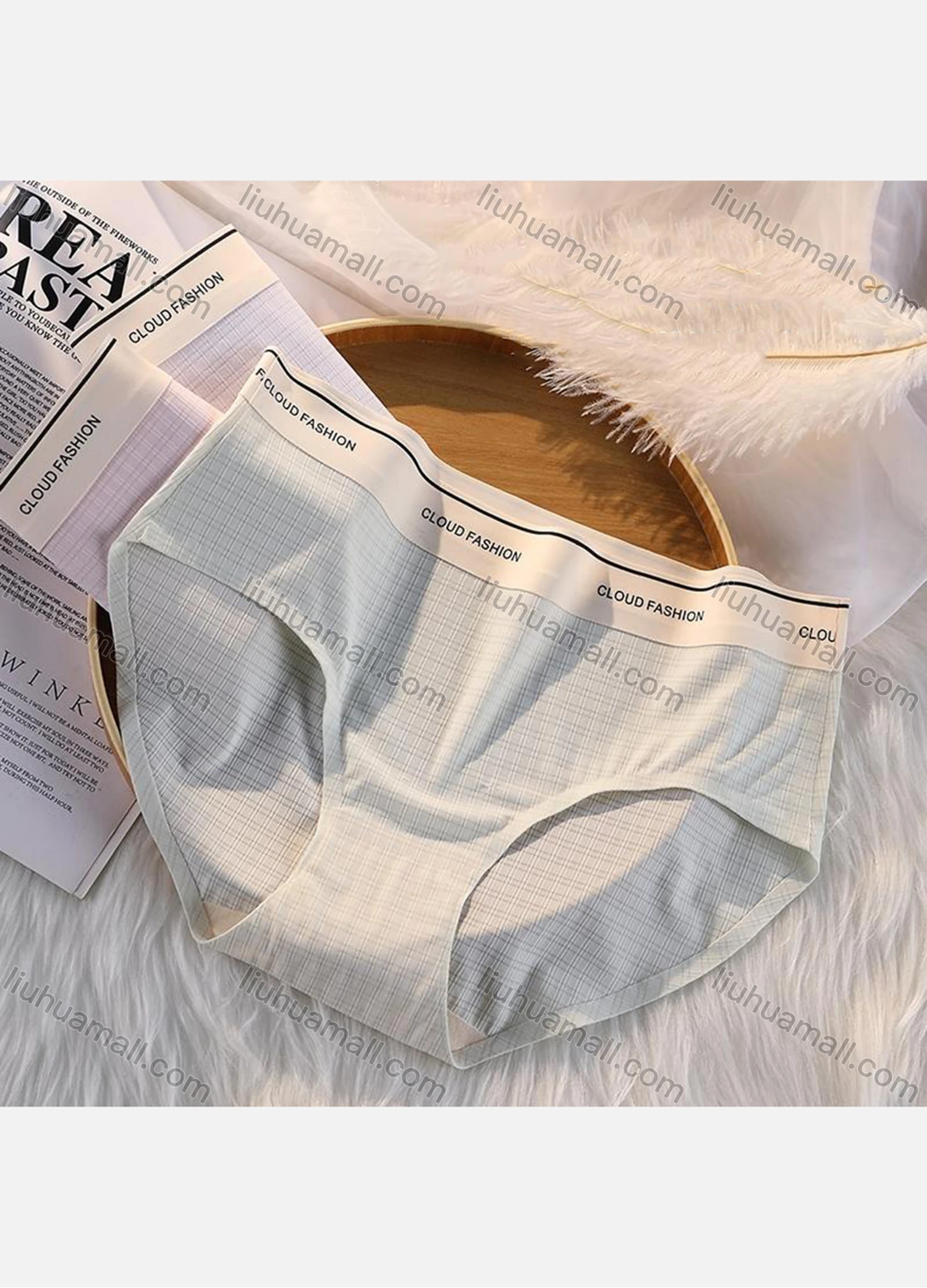 Wholesale Women's Contrast Comfy Breathable Waffle Brief - Liuhuamall