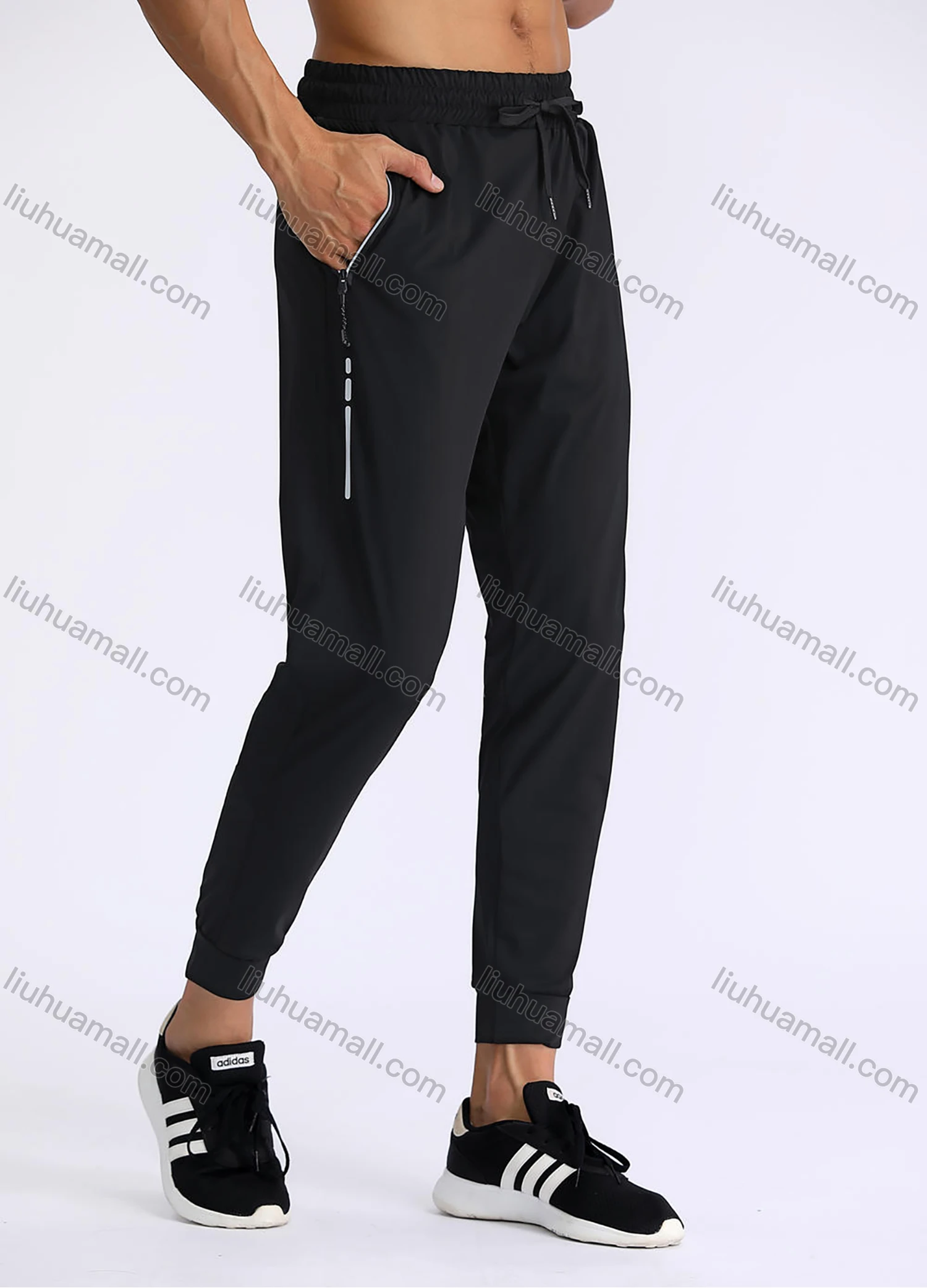 Wholesale Men's Casual & Sporty Letter Print Drawstring Elastic Waist Ankle Length Joggers 1102# - Liuhuamall