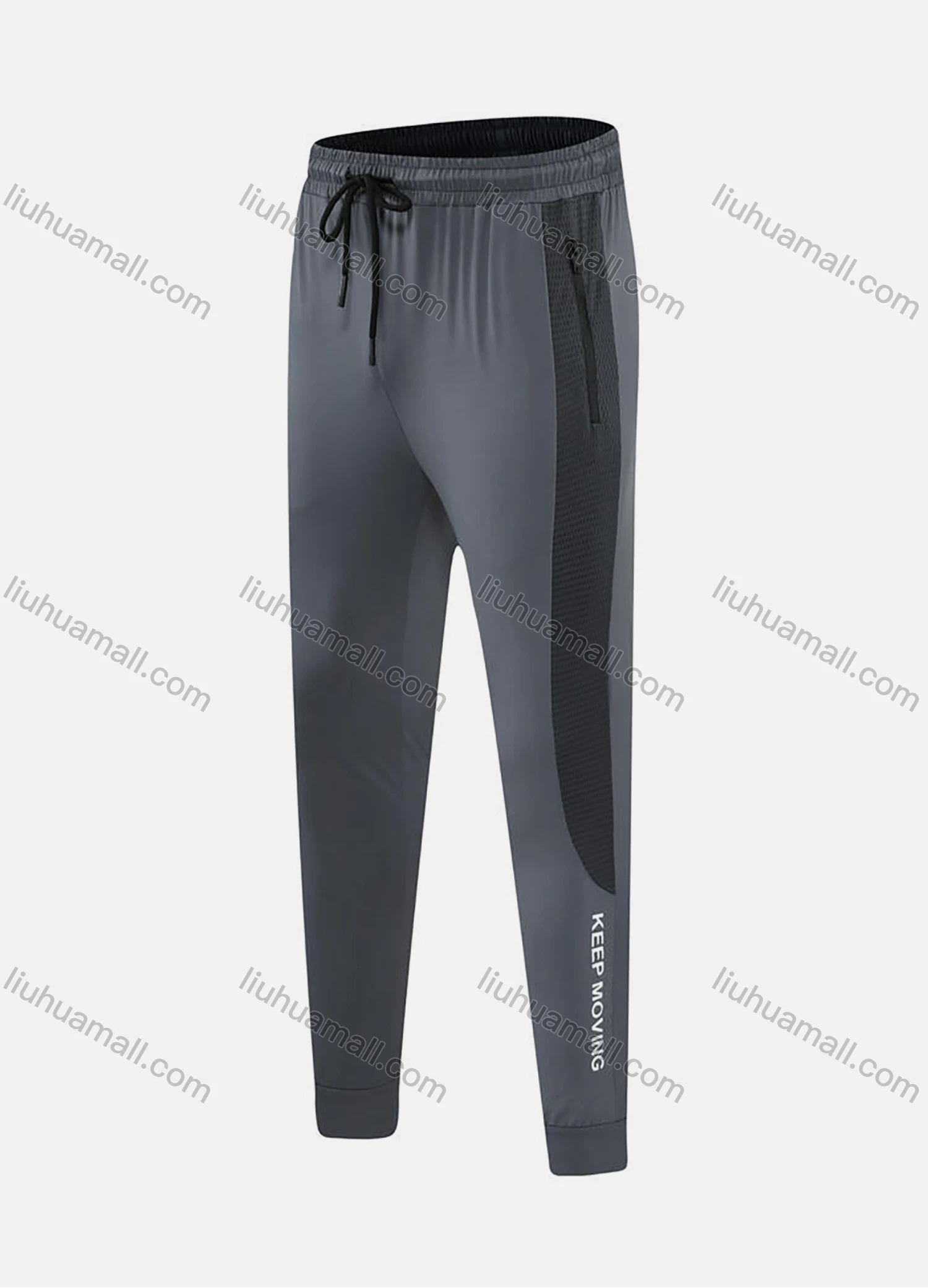 Wholesale Men's Casual & Sporty Striped Letter Print Drawstring Elastic Waist Ankle Length Joggers 1205# - Liuhuamall