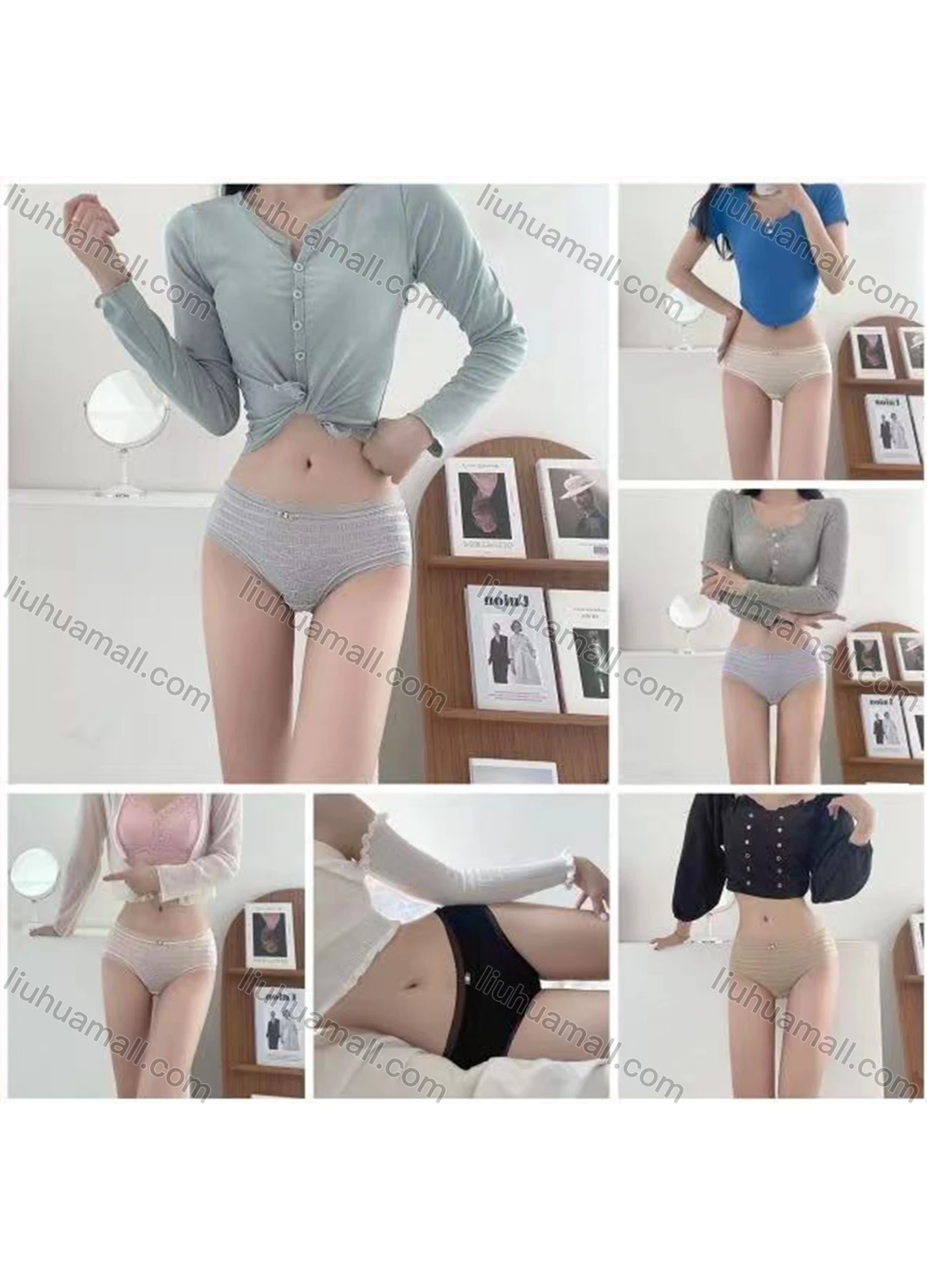 Wholesale Women's Comfy High Stretchy Breathable Plain Brief 5006# - Liuhuamall