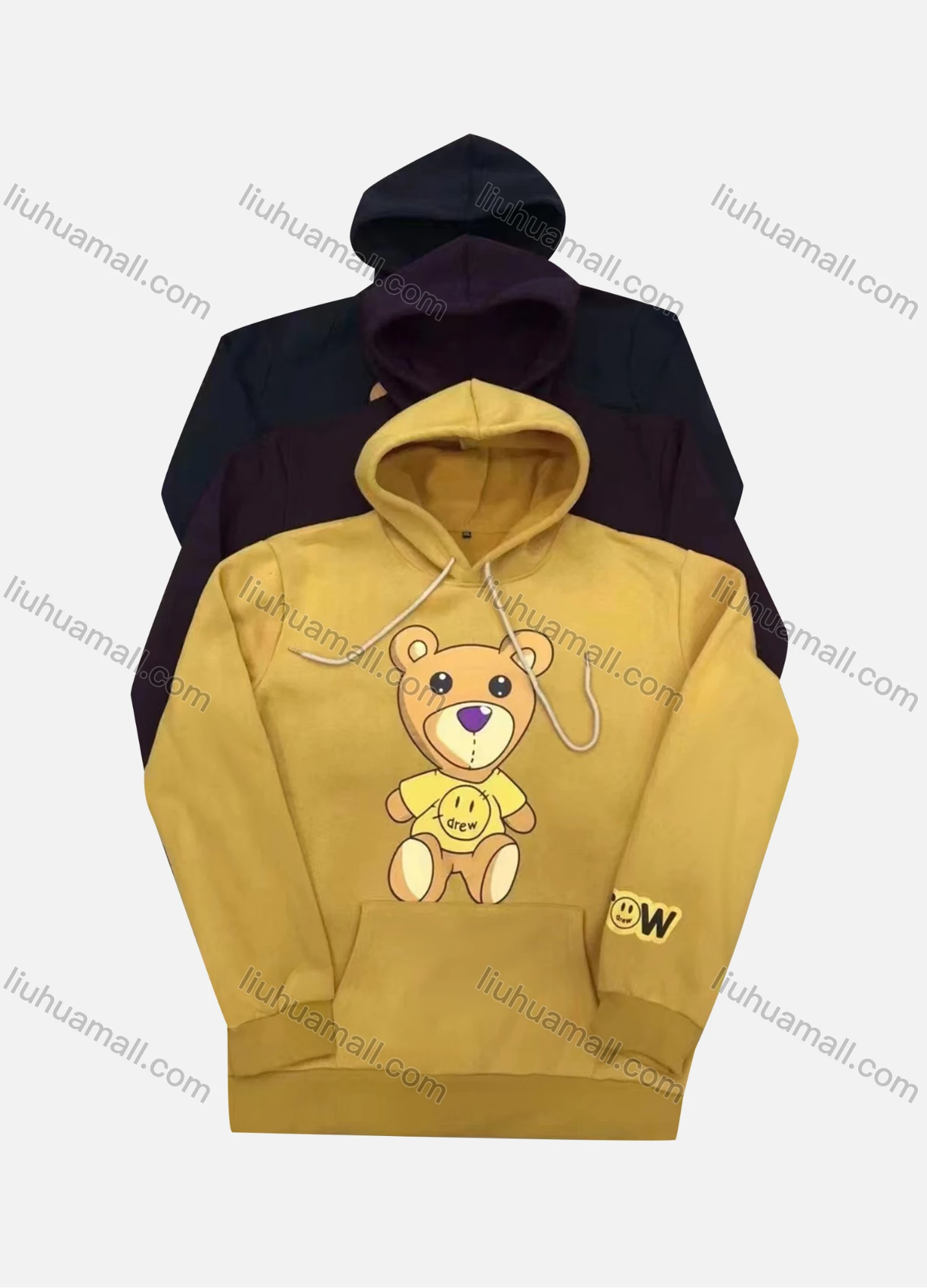 Wholesale Men's Casual Hooded Long Sleeve Cartoon Print Sweatshirt - Liuhuamall