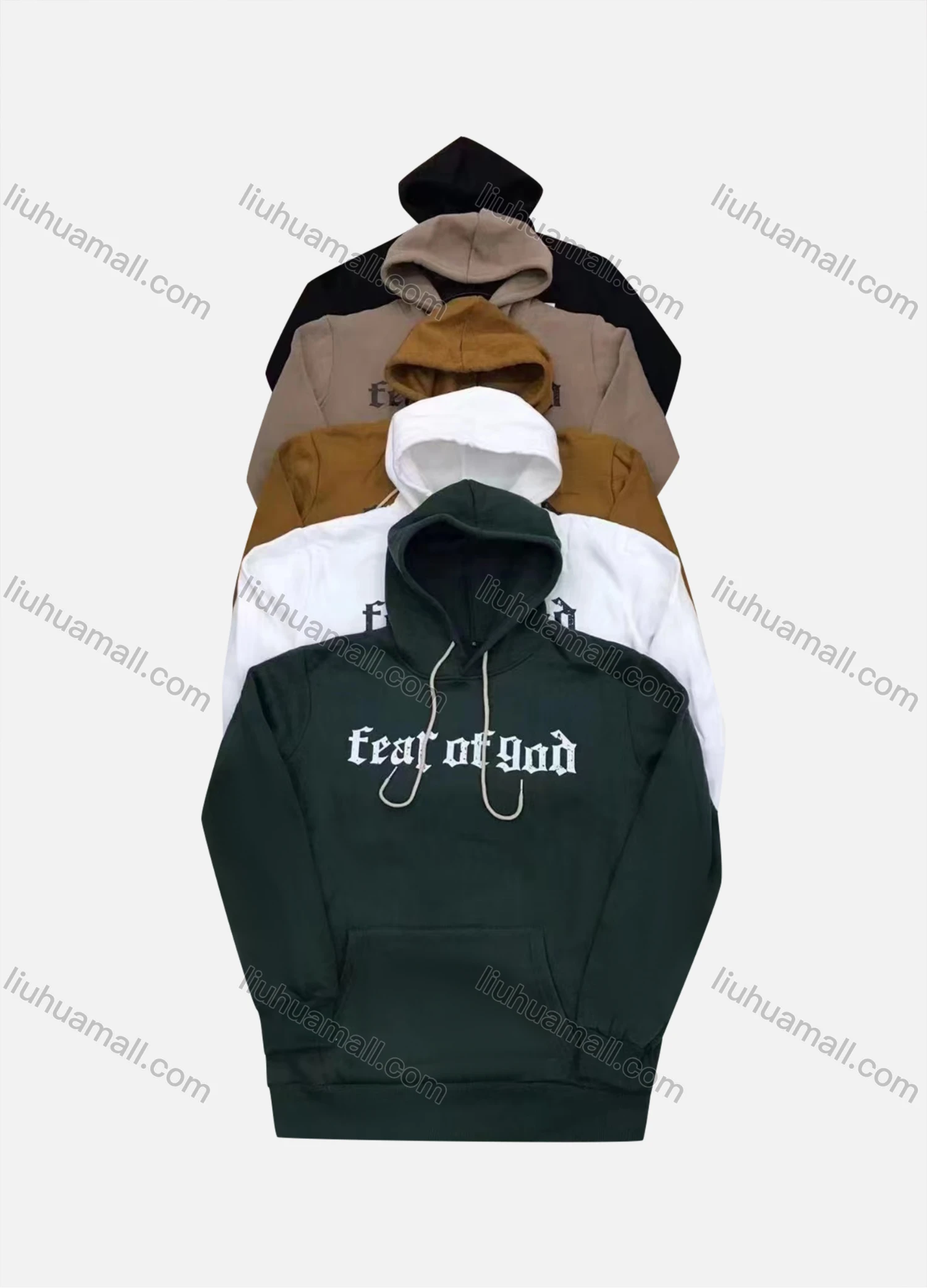 Wholesale Men's Casual Hooded Long Sleeve Kangaroo Pocket Letter Sweatshirt - Liuhuamall