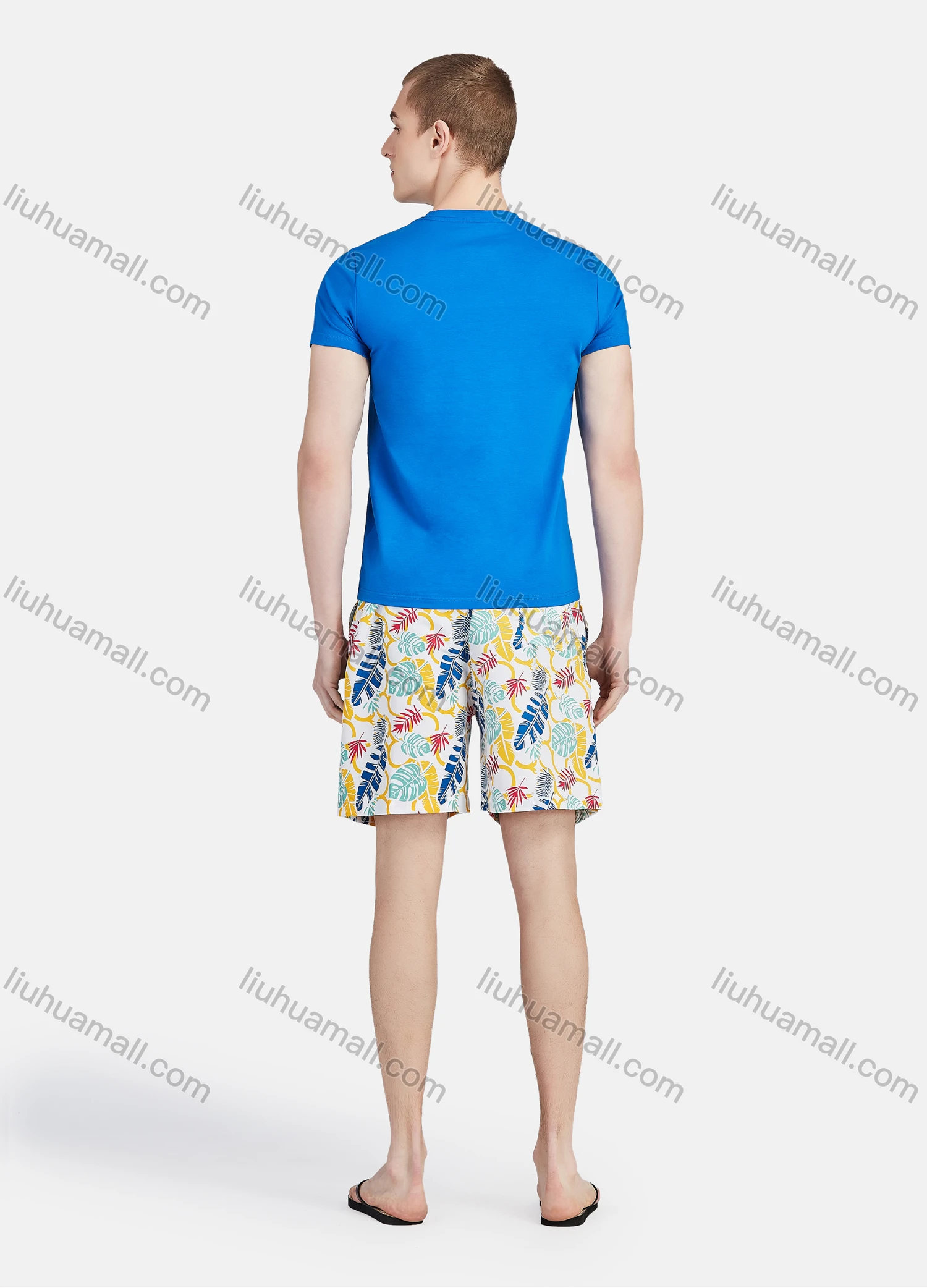 Wholesale Men's Round Neck Short Sleeve Slim Fit Embroidery Casual T-shirt - Liuhuamall
