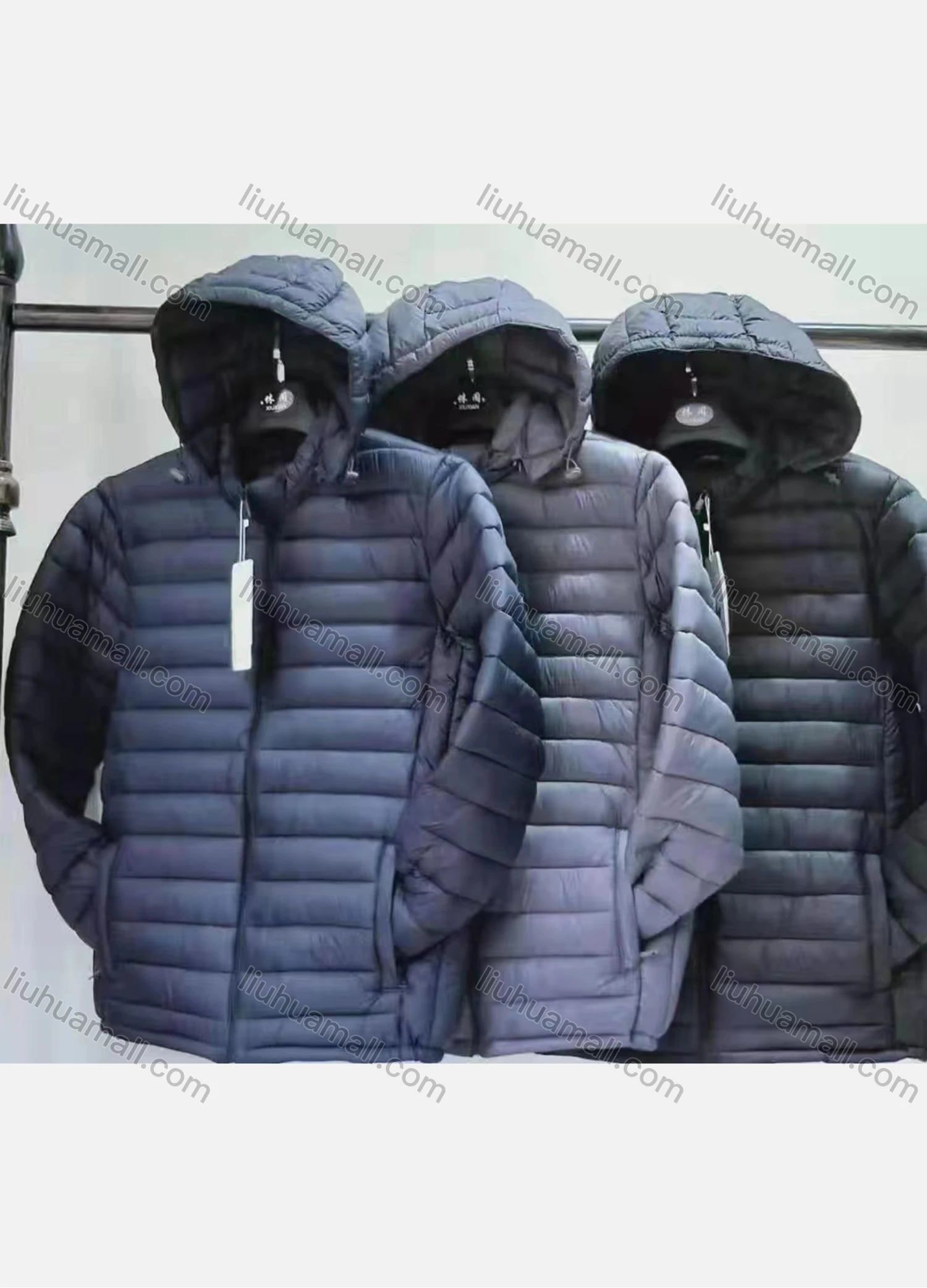 Wholesale Men's Casual Hooded Long Sleeve Thermal Lined Puffer Jacket - Liuhuamall