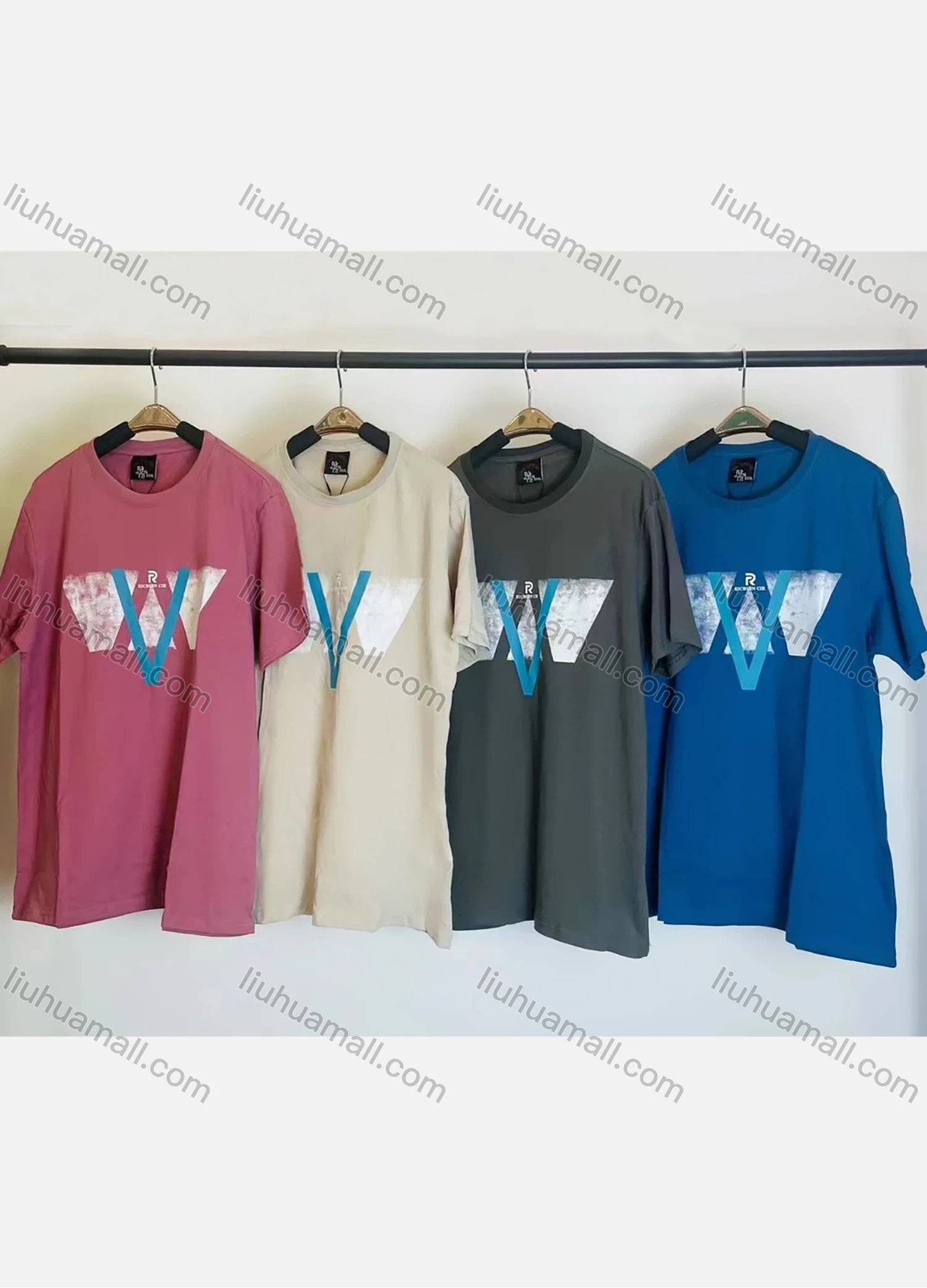 Wholesale Men's Round Neck Short Sleeve Letters Graphic Casual T-shirt 3002# - Liuhuamall