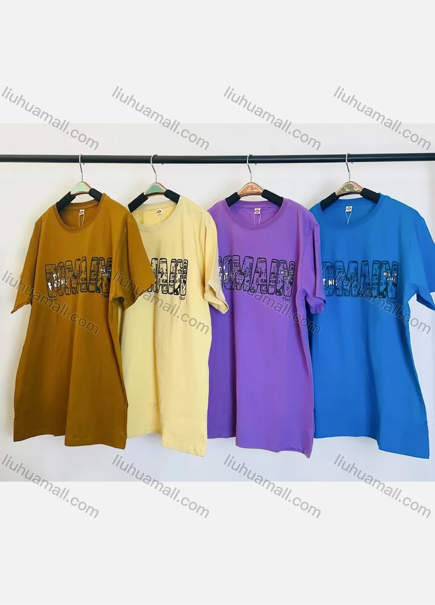 Wholesale Men's Round Neck Short Sleeve Letters Graphic Casual T-shirt 3025# - Liuhuamall