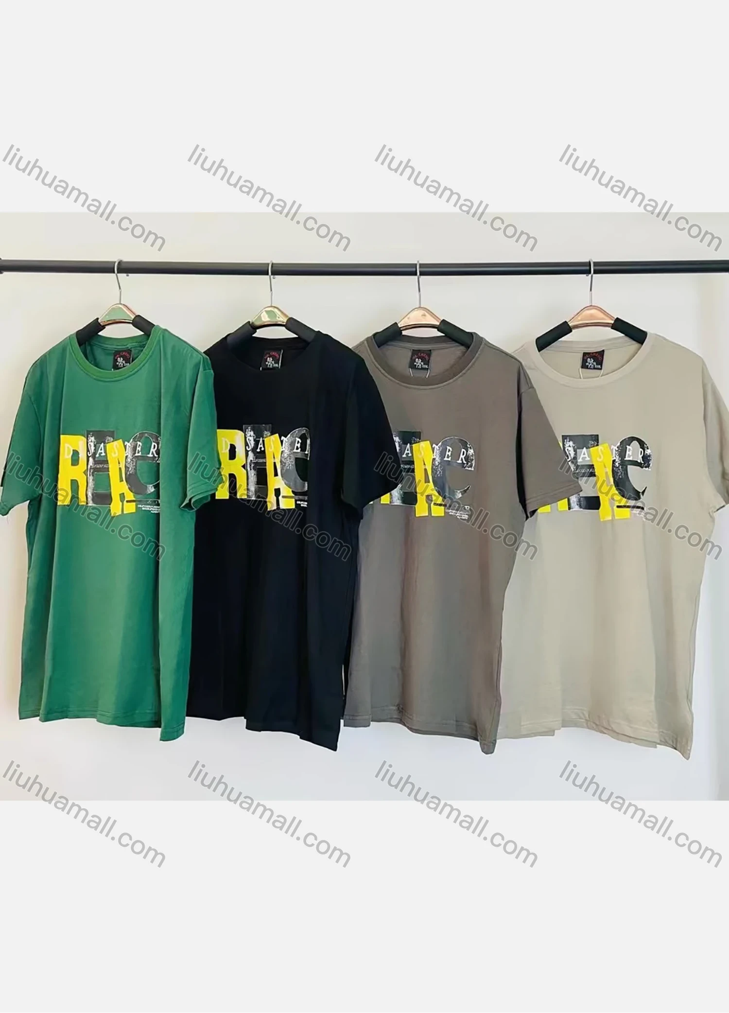 Wholesale Men's Round Neck Short Sleeve Letters Graphic Casual T-shirt 3044# - Liuhuamall