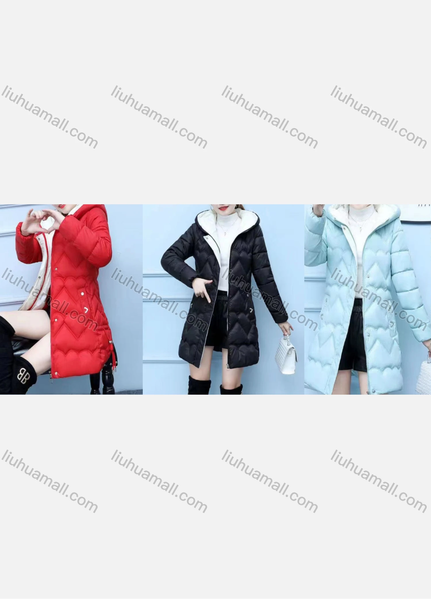 Wholesale Women's Casual Hooded Pockets Zipper Quilted Puffer Coat 2201(2)# - Liuhuamall