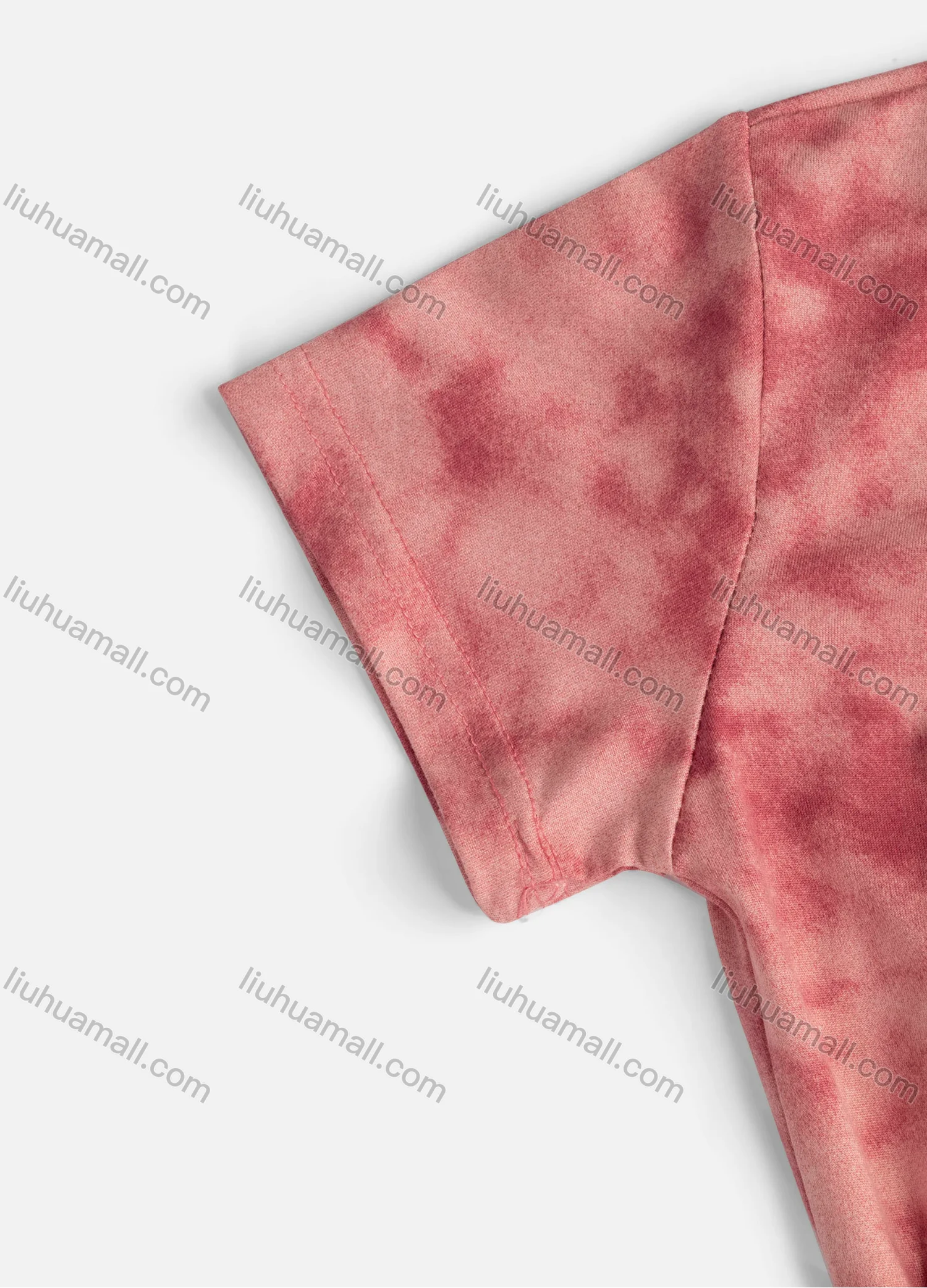 Wholesale Women's Milk Silk Tie Dye Letter Embroidery Round Neck Short Sleeve Tops & Straight Leg Pants 2 Piece Lounge Pajamas Set - Liuhuamall