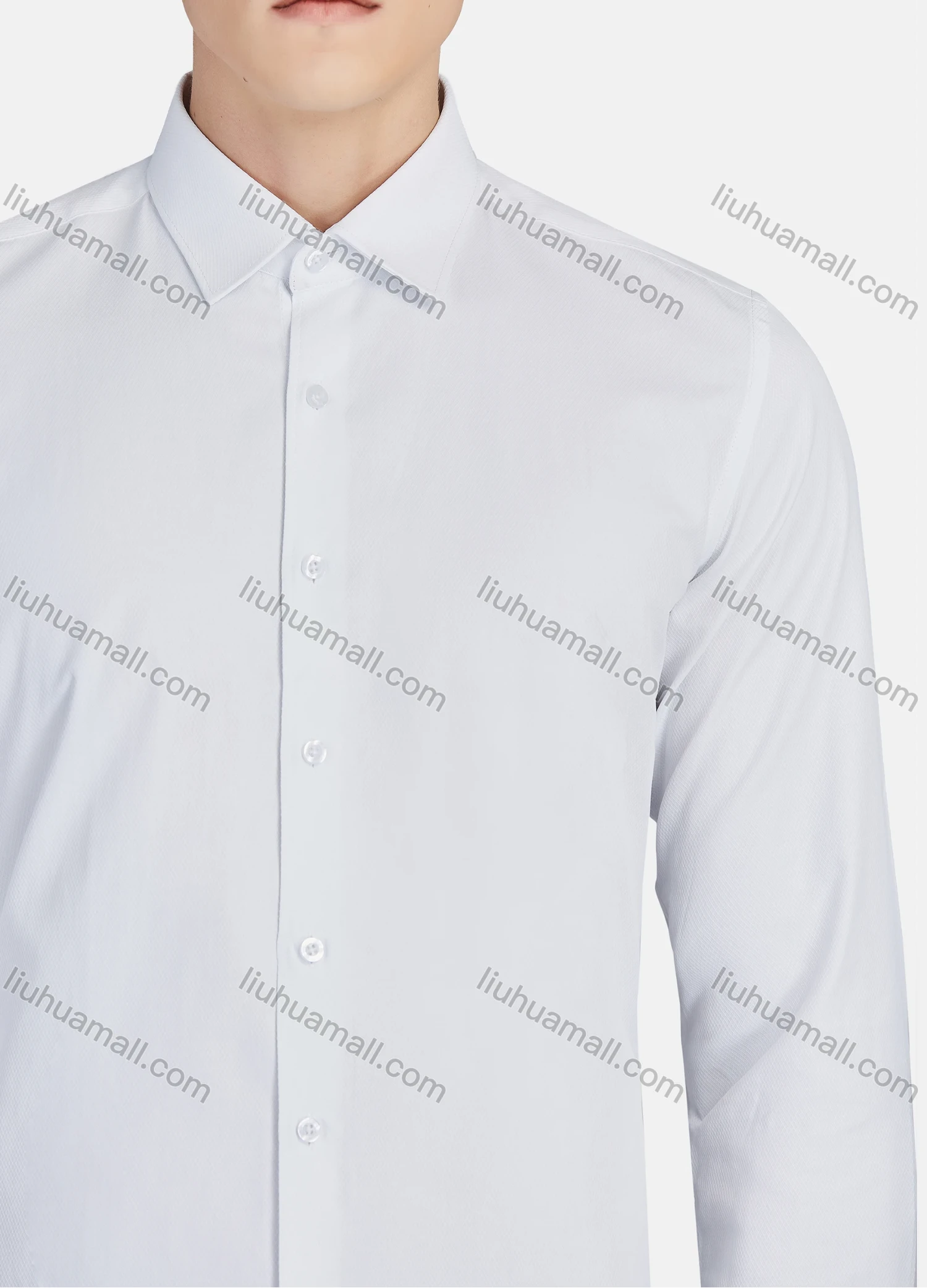 Wholesale Men's Casual Collared Long Sleeve Button Down Plain Shirt 590-1# - Liuhuamall